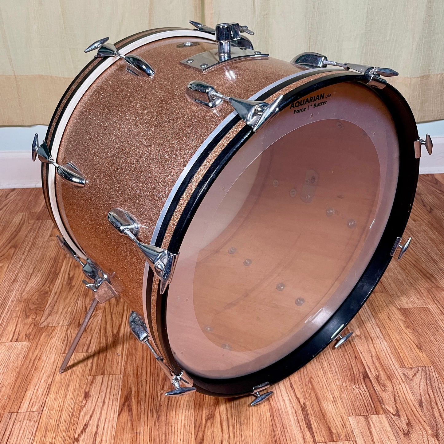 1960s Slingerland 14x20 Bass Drum Champagne Sparkle