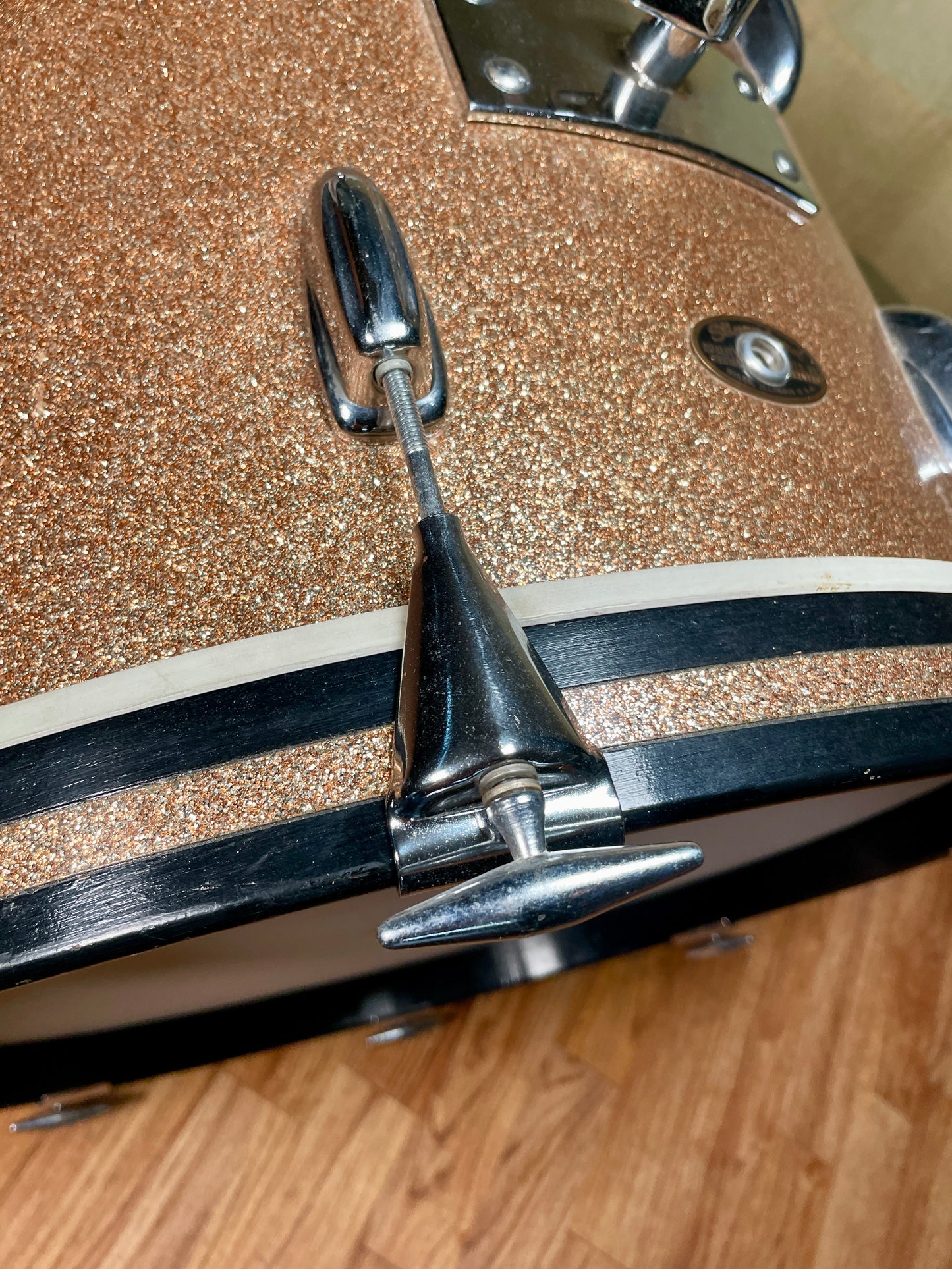 1960s Slingerland 14x20 Bass Drum Champagne Sparkle