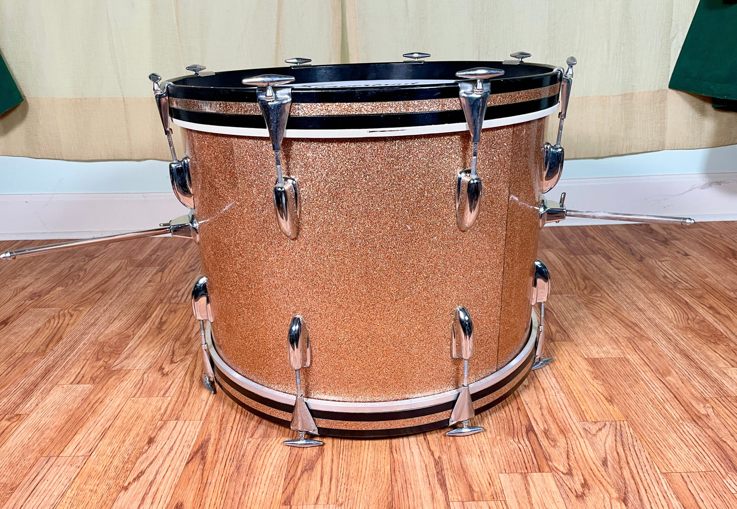 1960s Slingerland 14x20 Bass Drum Champagne Sparkle