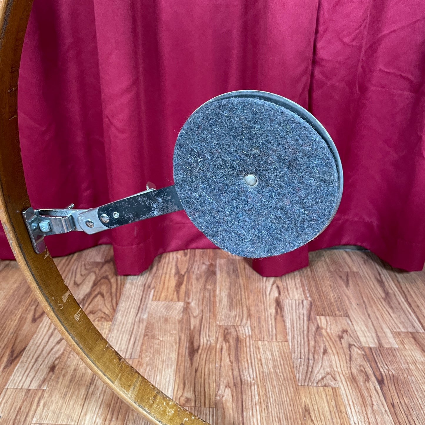 1960s Ludwig No. 136 Adjustable External Bass Drum Muffler Chrome