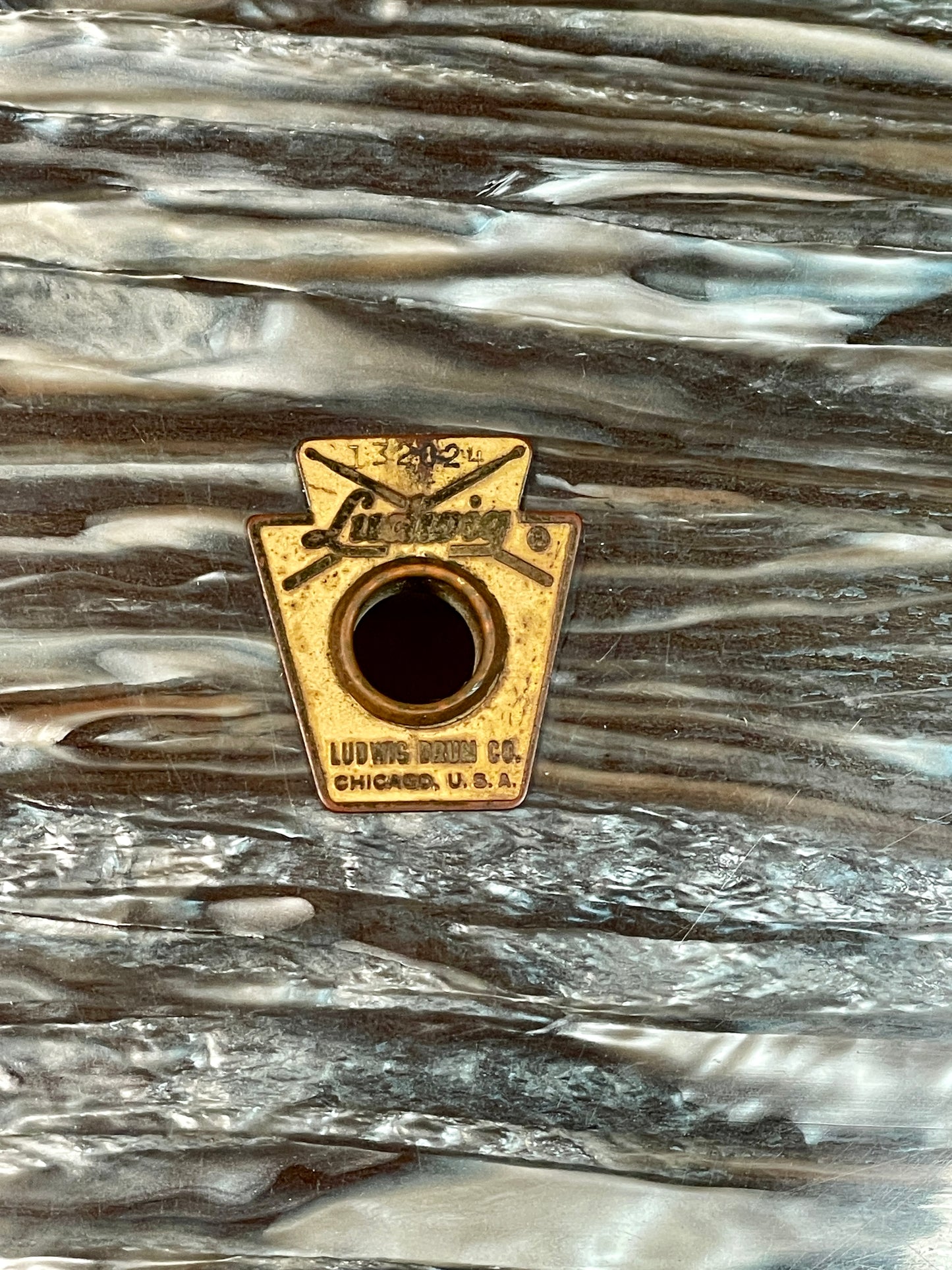 1965 Ludwig 14x20 Bass Drum Oyster Blue Pearl