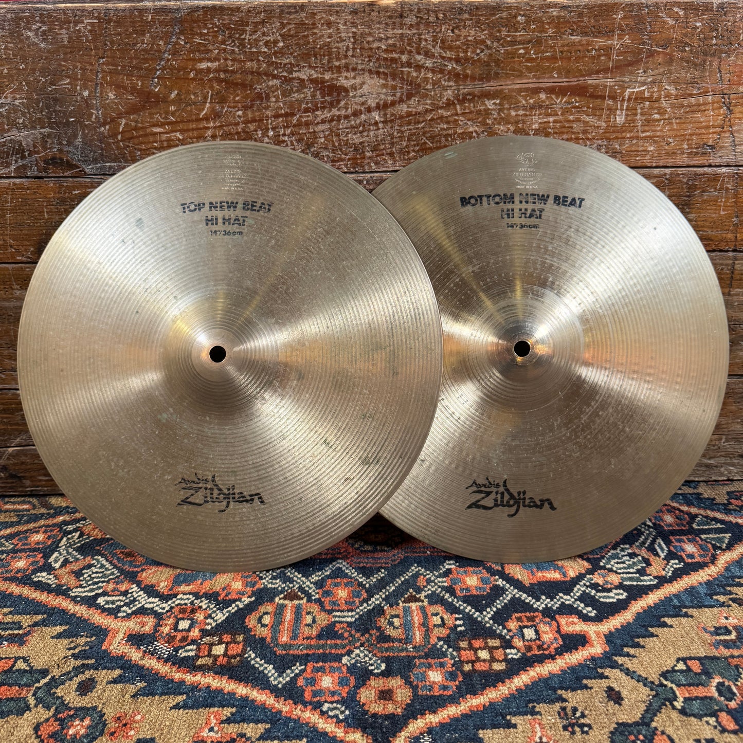 14" Zildjian A 1990s New Beat Hi-Hat Cymbal Pair 1000g/1488g Pre-Serial *Video Demo*