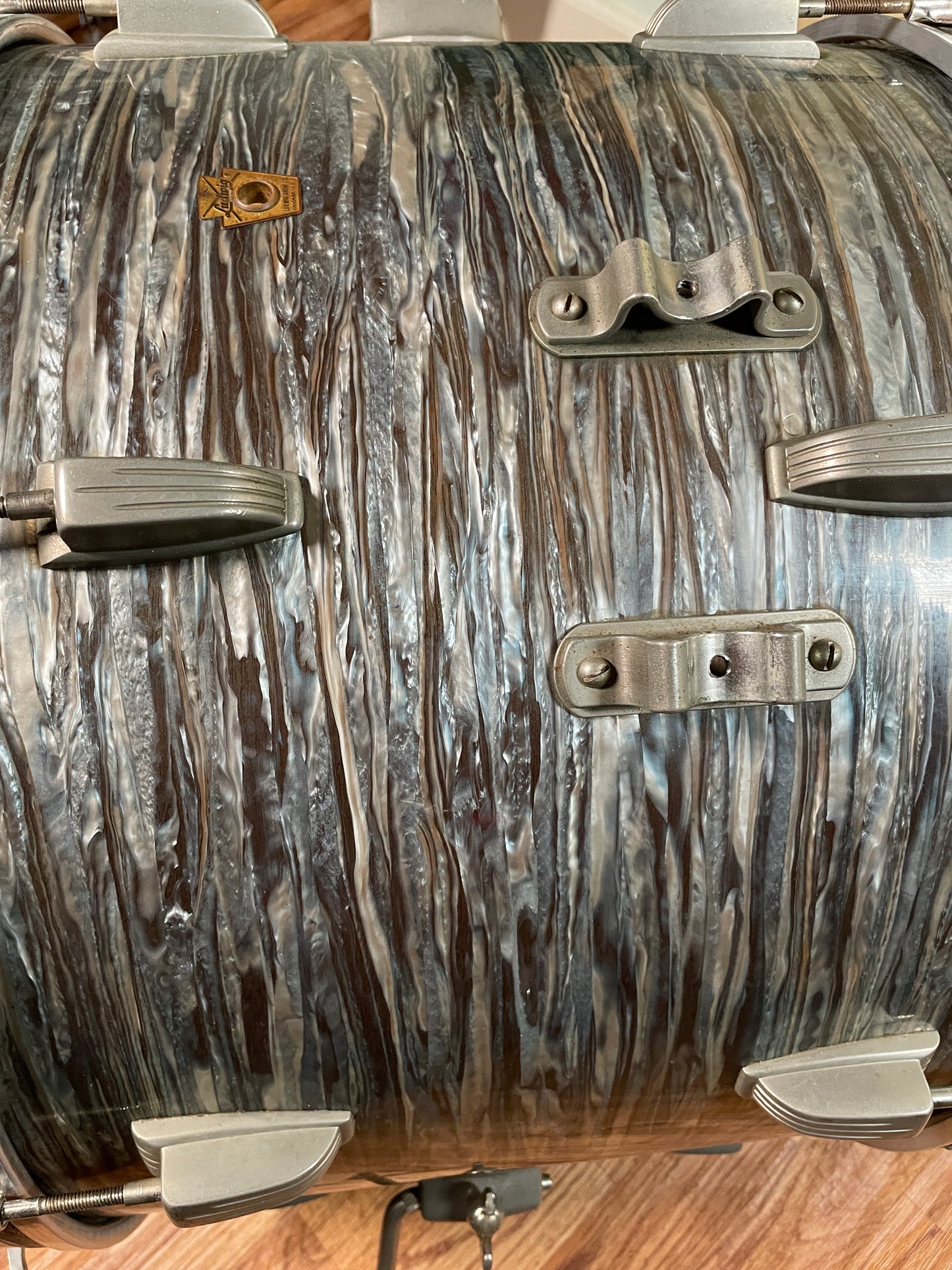 1965 Ludwig 14x20 Bass Drum Oyster Blue Pearl