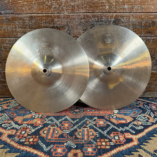 11" Zildjian A 1940s-50s Gene Krupa Trans Stamp Medium Hi-Hat Cymbal Pair 366g/398g *Video Demo*