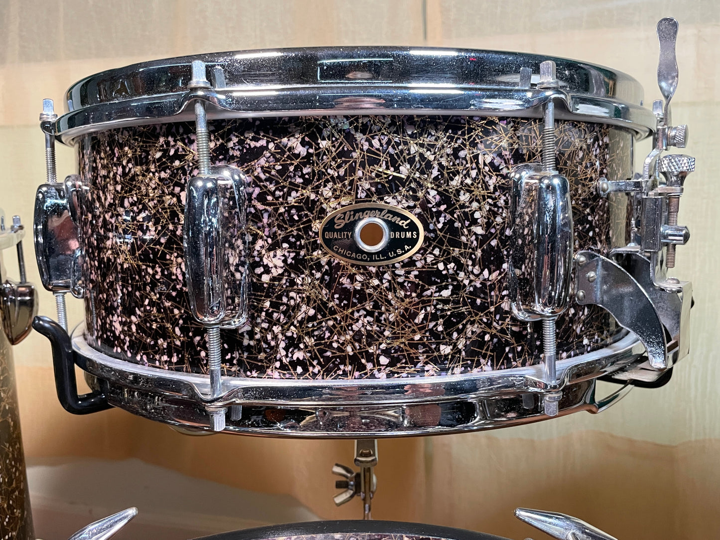 1950s Slingerland Modern Jazz Outfit Drum Set Capri Pearl 20/12/14 w/ 5.5x14 Snare Bop Set