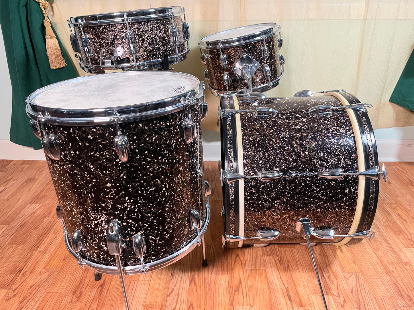 1950s Slingerland Modern Jazz Outfit Drum Set Capri Pearl 20/12/14 w/ 5.5x14 Snare Bop Set