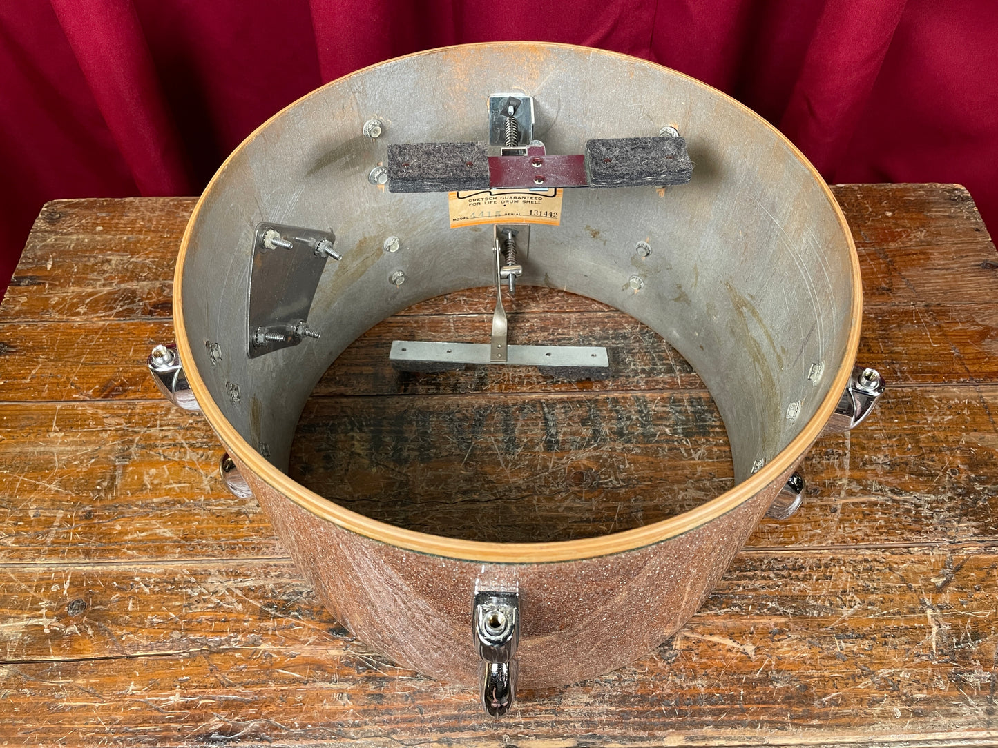 1960s Gretsch 8x12 Tom Drum Champagne Sparkle