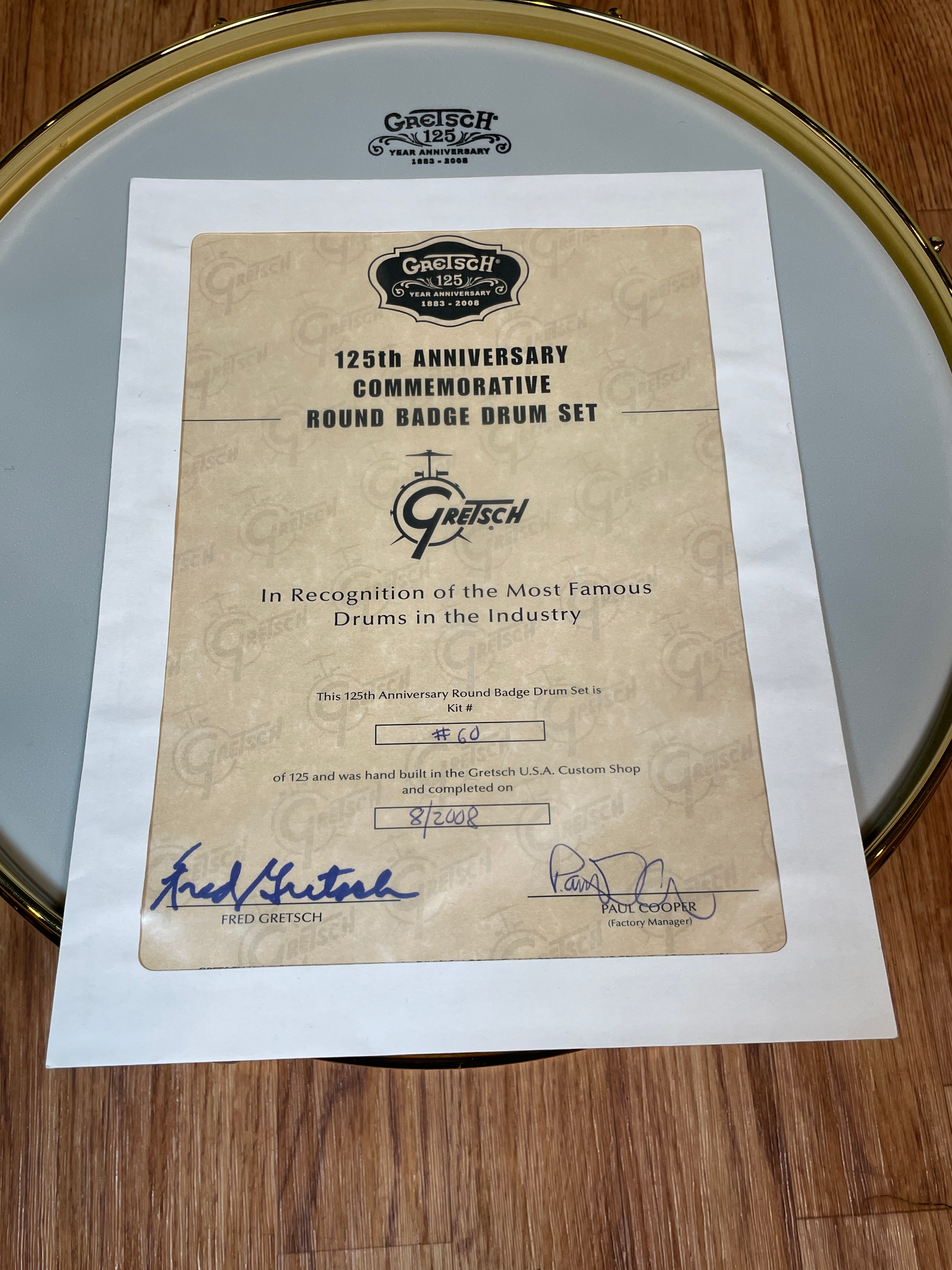 NOS Gretsch USA 125th Anniversary Progressive Bop Drum Set