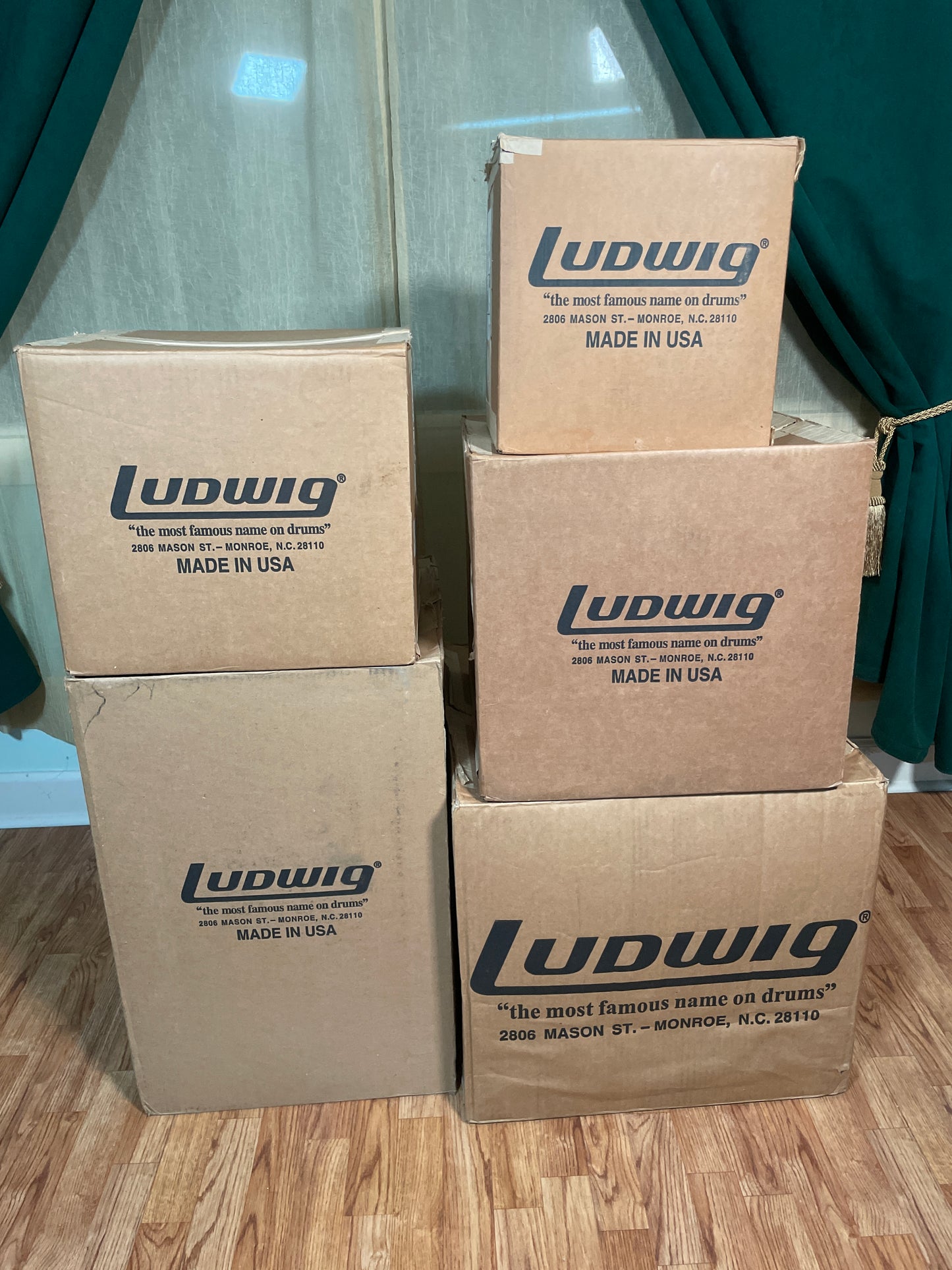 NOS Ludwig 100th Anniversary Classic Maple Drum Set Black Oyster 18/10/12/14