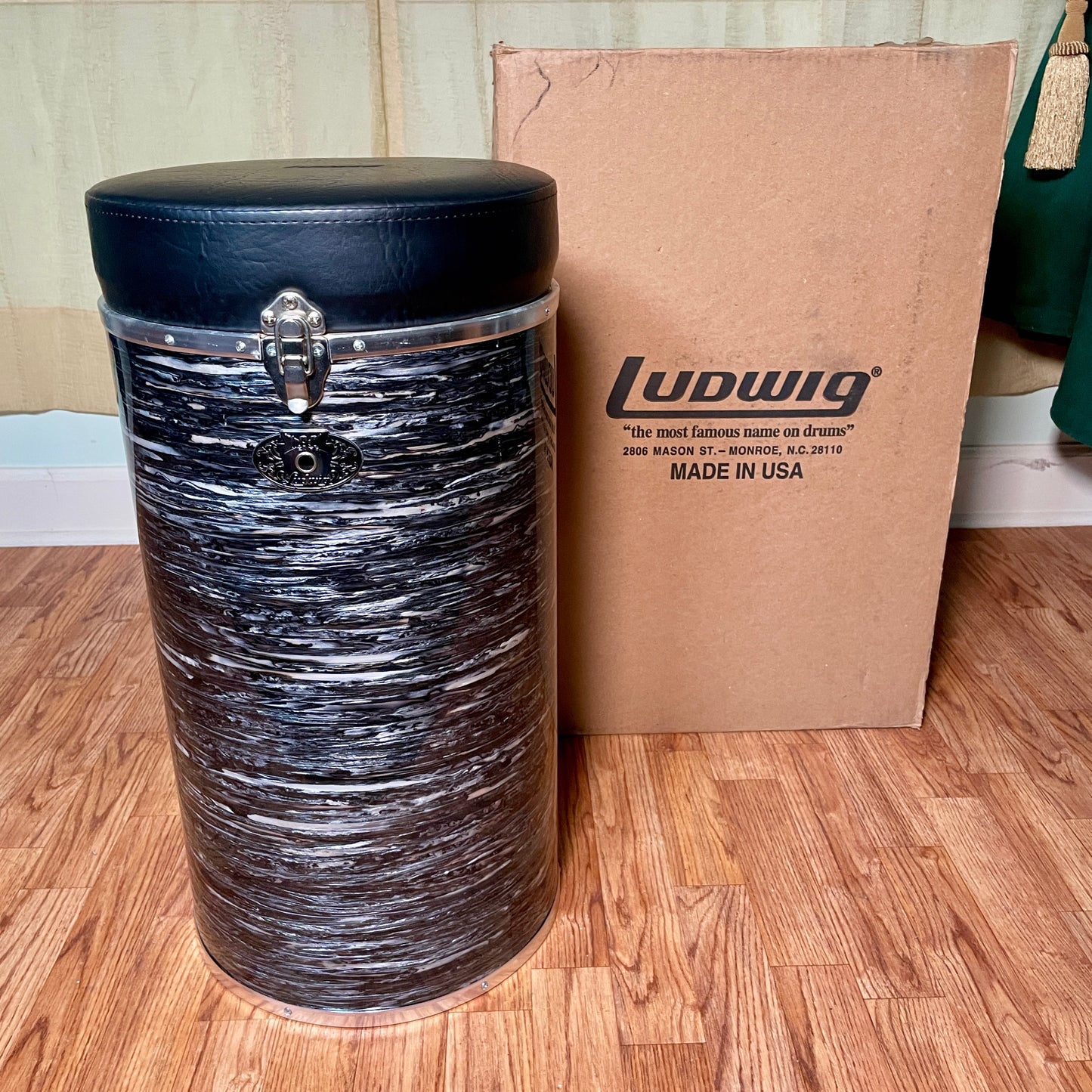 NOS Ludwig 100th Anniversary Classic Maple Drum Set Black Oyster 18/10/12/14