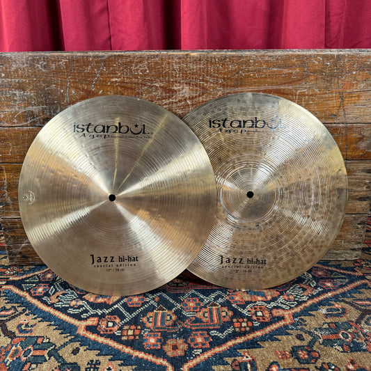 15" Istanbul Agop Special Edition Jazz Hi-Hat Cymbal Pair 944g/1180g *Video Demo*