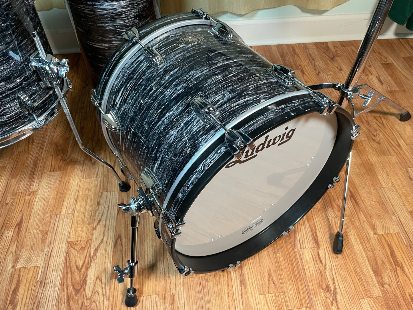 NOS Ludwig 100th Anniversary Classic Maple Drum Set Black Oyster 18/10/12/14