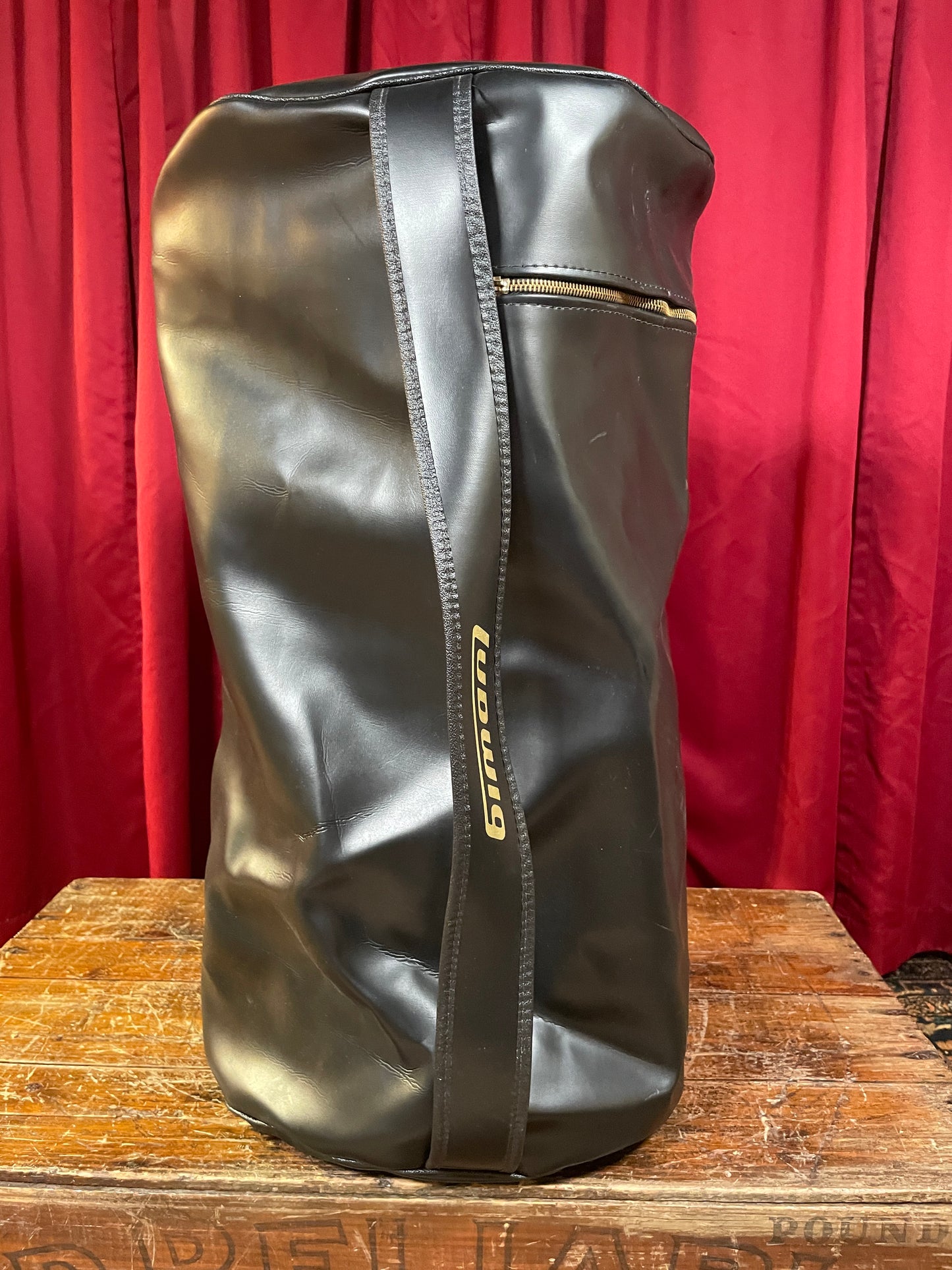 1970s Ludwig Dura-Hyde Canister Throne Drum Bag No. 286 Naugahyde Leatherette