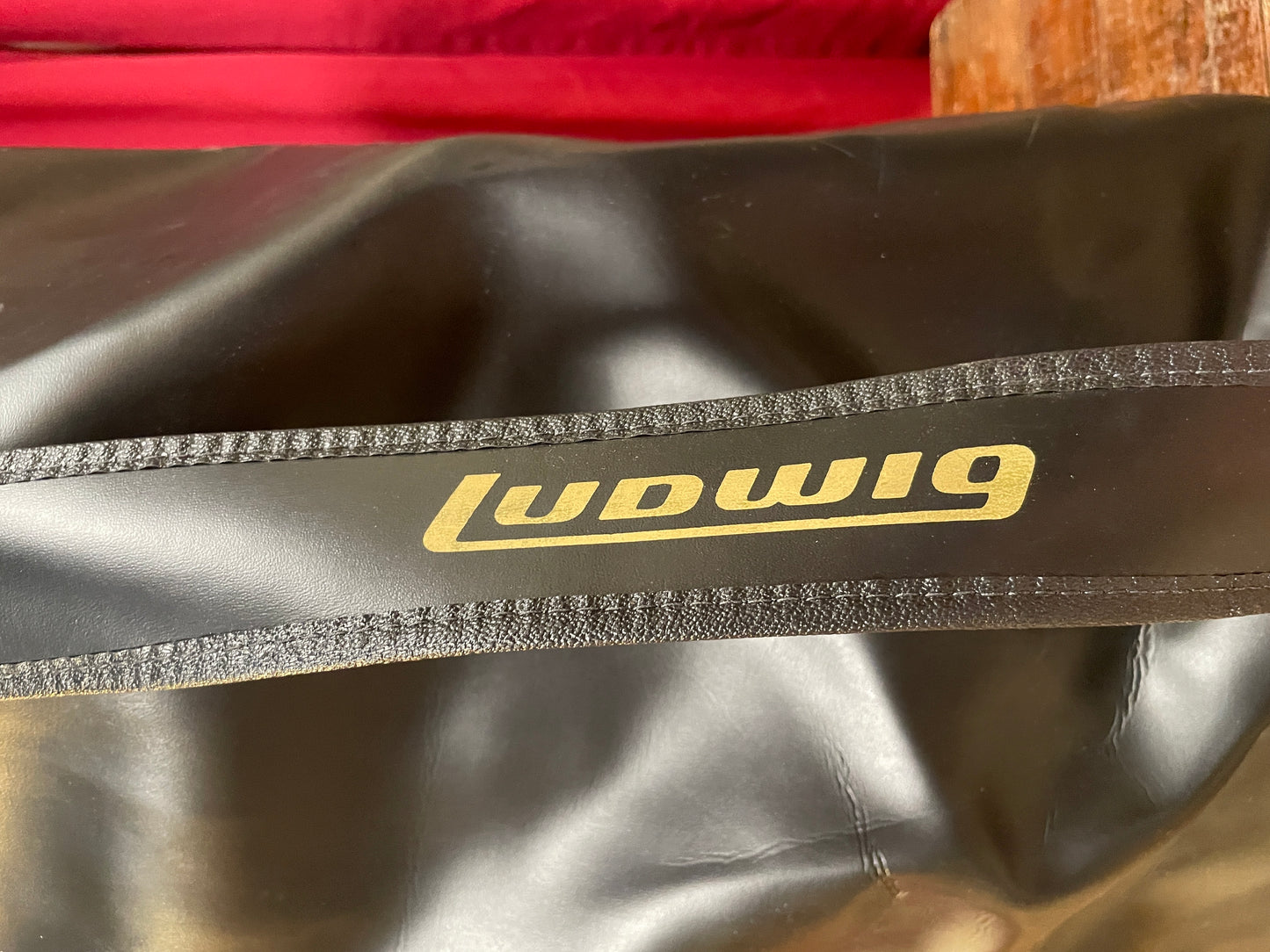 1970s Ludwig Dura-Hyde Canister Throne Drum Bag No. 286 Naugahyde Leatherette