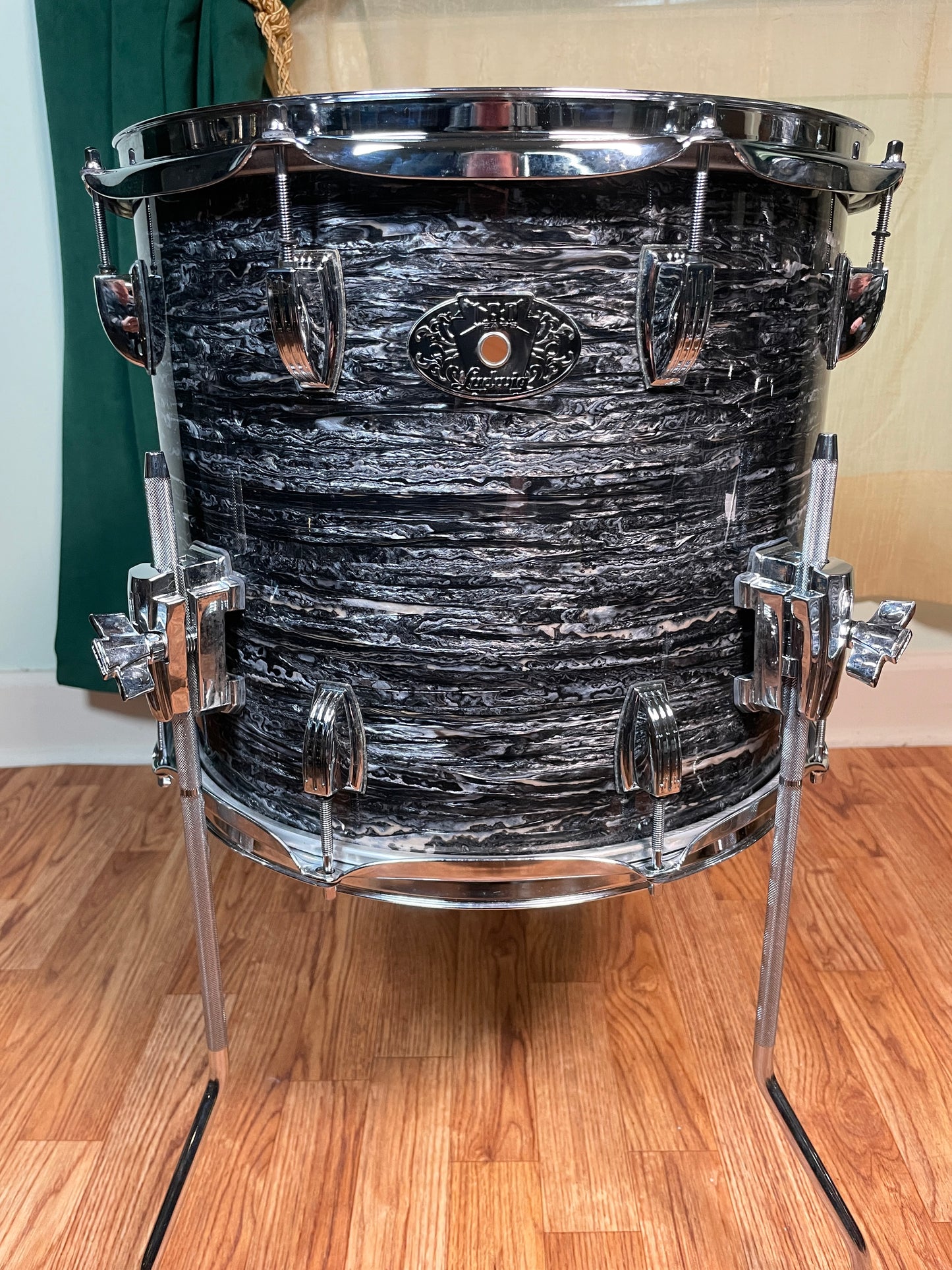 NOS Ludwig 100th Anniversary Classic Maple Drum Set Black Oyster 18/10/12/14