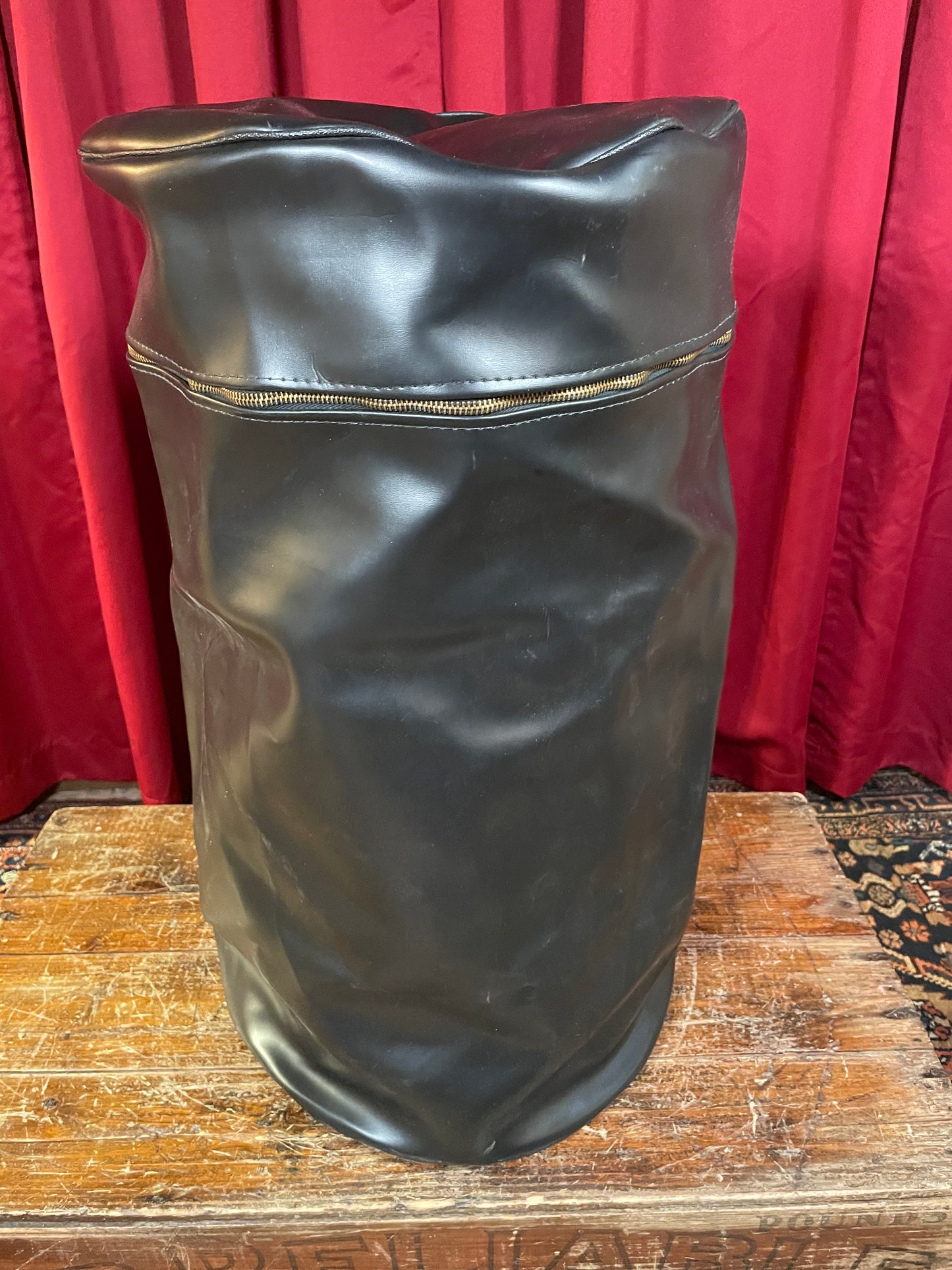 1970s Ludwig Dura-Hyde Canister Throne Drum Bag No. 286 Naugahyde Leatherette