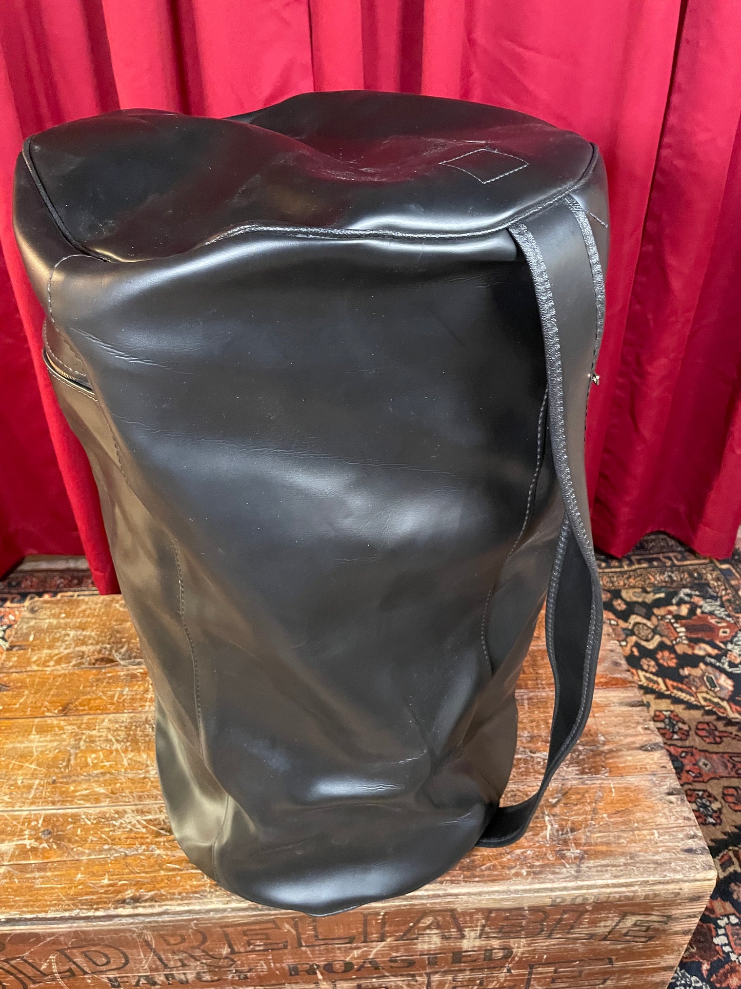 1970s Ludwig Dura-Hyde Canister Throne Drum Bag No. 286 Naugahyde Leatherette