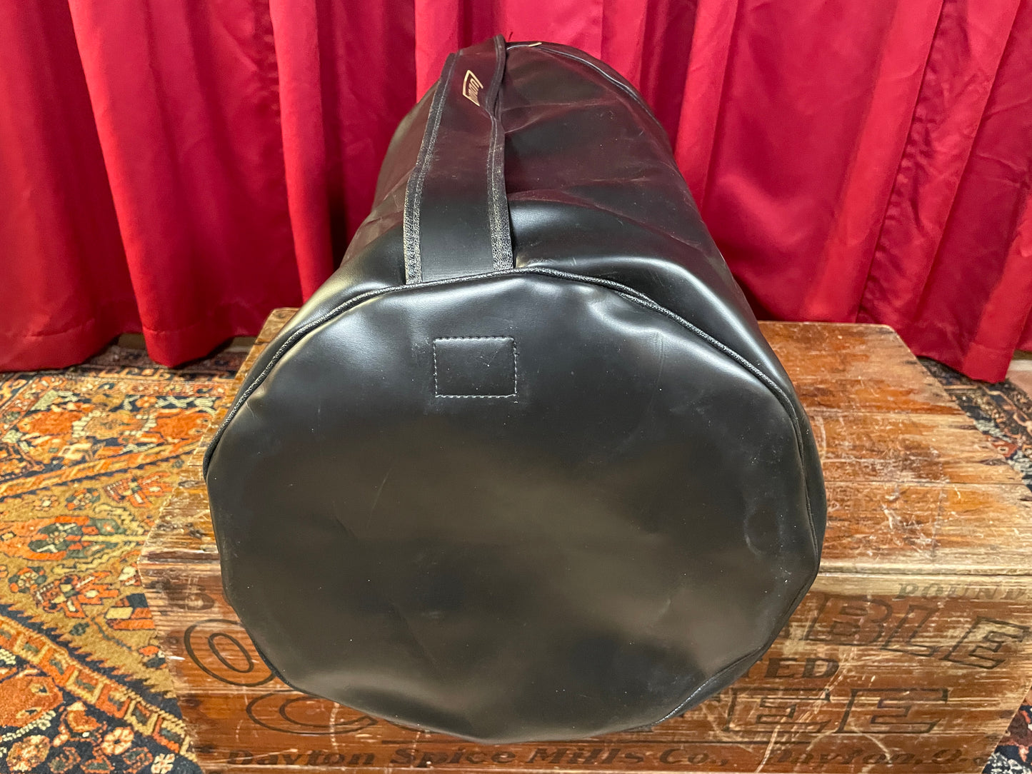 1970s Ludwig Dura-Hyde Canister Throne Drum Bag No. 286 Naugahyde Leatherette