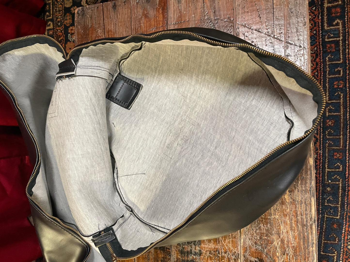 1970s Ludwig Dura-Hyde Canister Throne Drum Bag No. 286 Naugahyde Leatherette