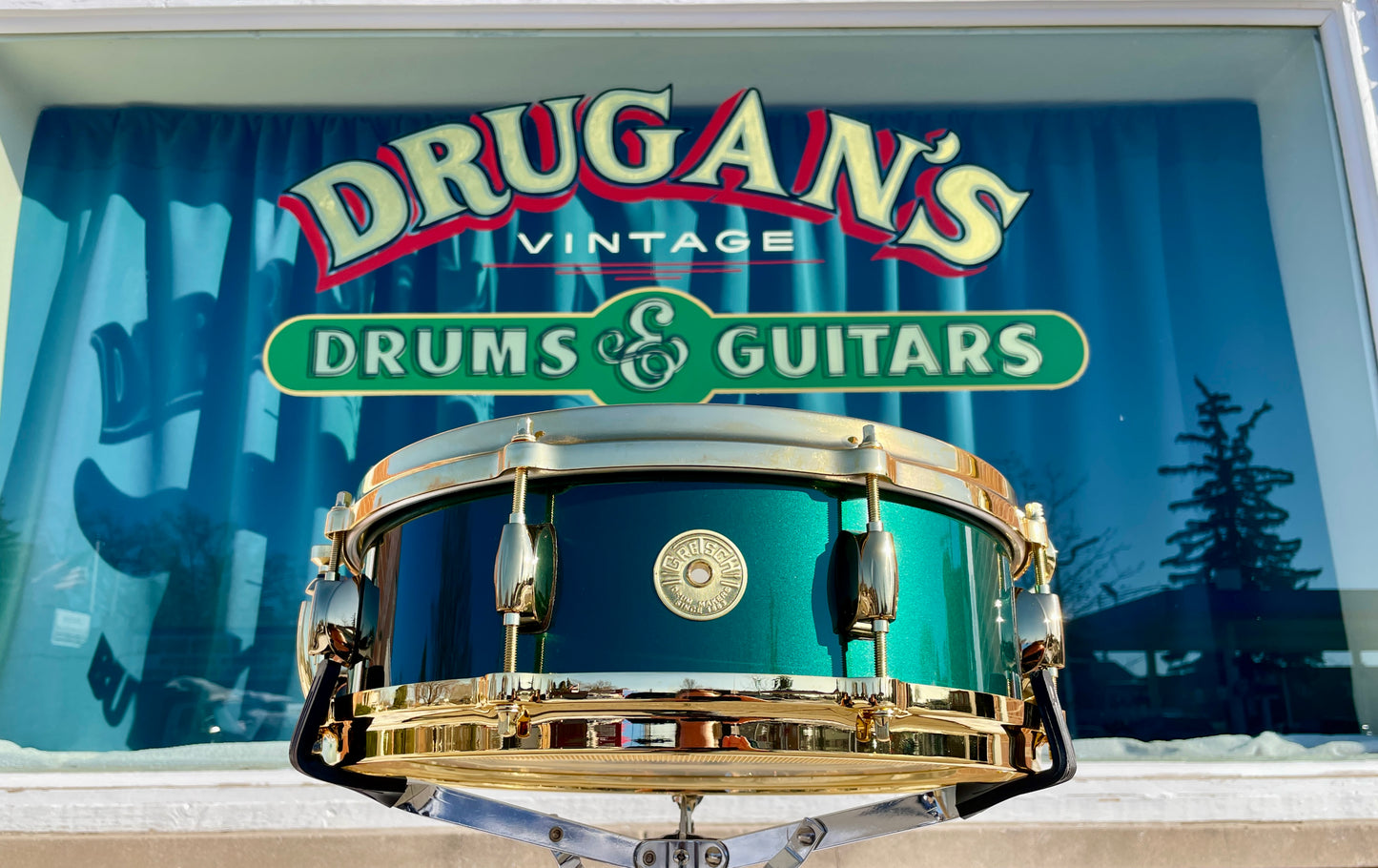 NOS Gretsch USA 125th Anniversary Progressive Bop Drum Set Cadillac Green Gold Hardware 18/12/14 4.5x14 Snare