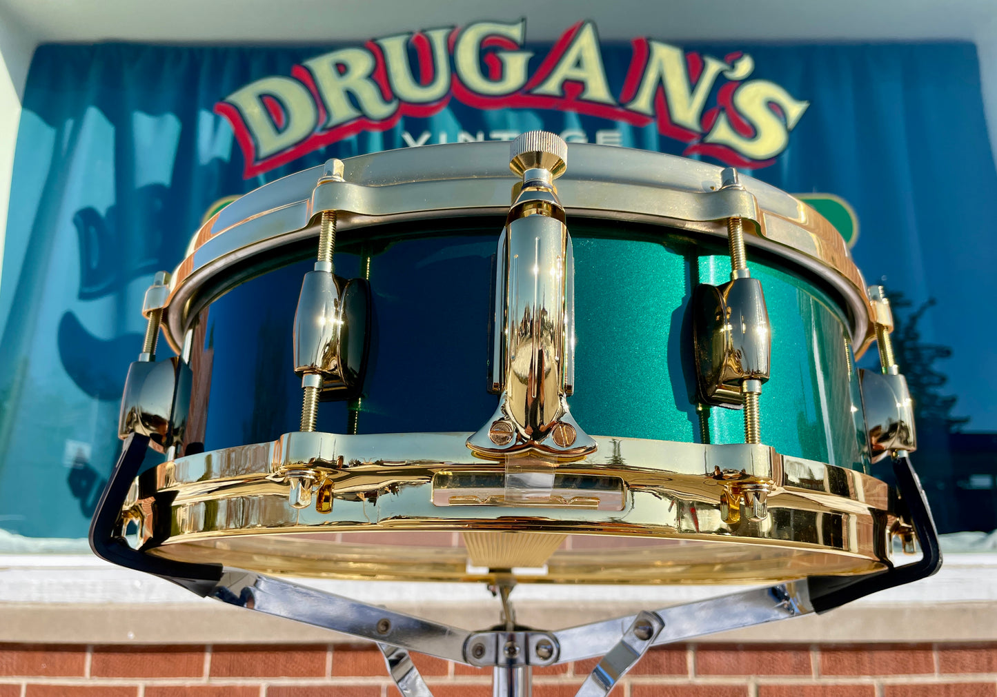 NOS Gretsch USA 125th Anniversary Progressive Bop Drum Set Cadillac Green Gold Hardware 18/12/14 4.5x14 Snare