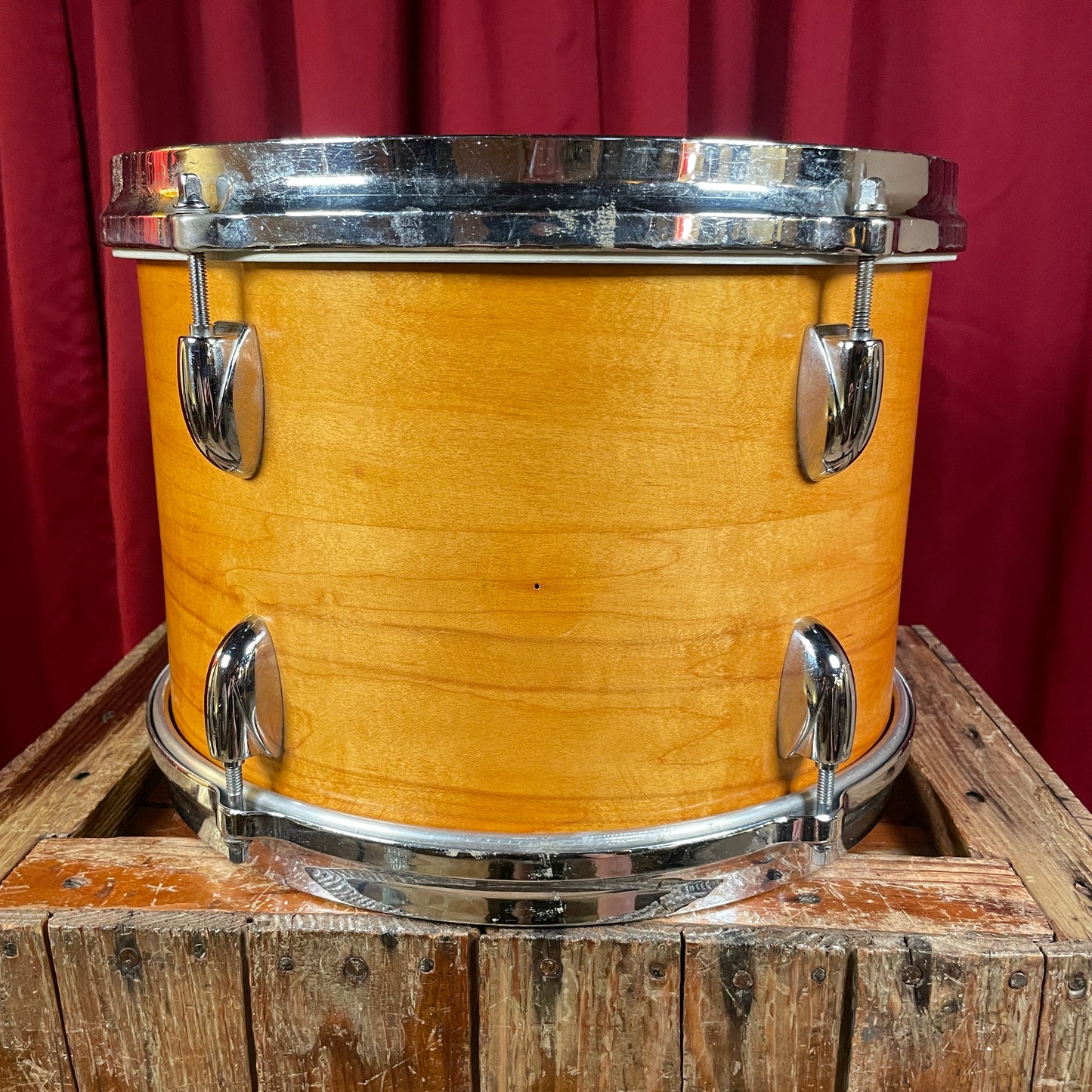 1960s Gretsch 8x12 Floor Tom Drum Natural Round Badge