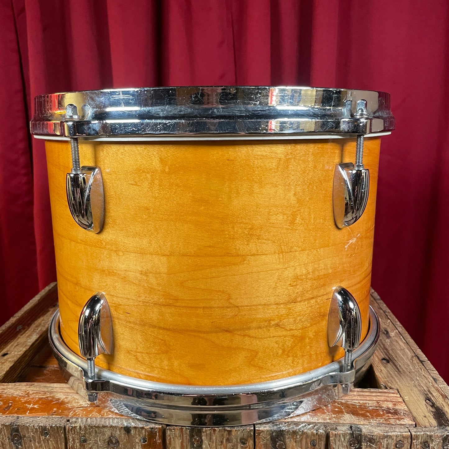 1960s Gretsch 8x12 Floor Tom Drum Natural Round Badge