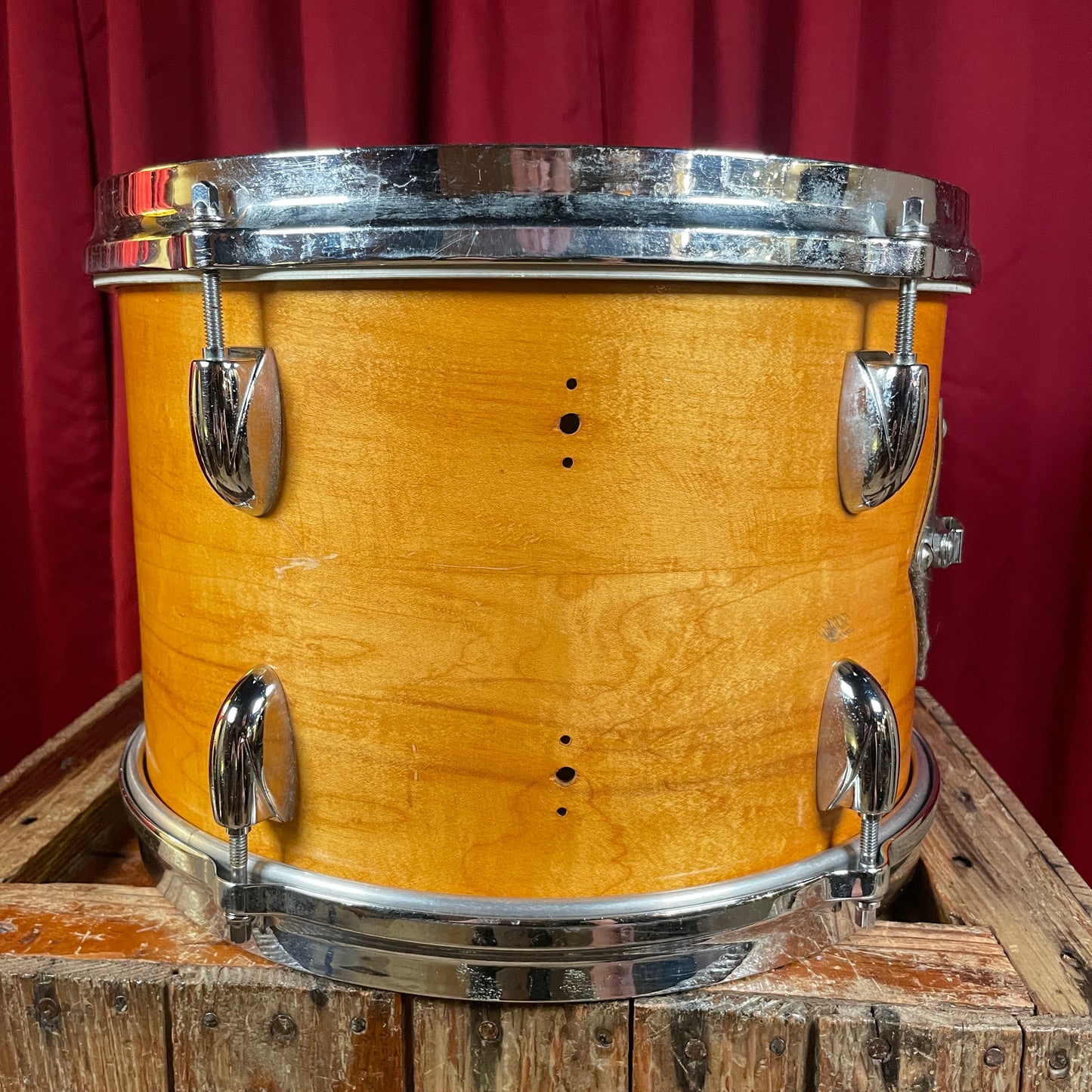 1960s Gretsch 8x12 Floor Tom Drum Natural Round Badge