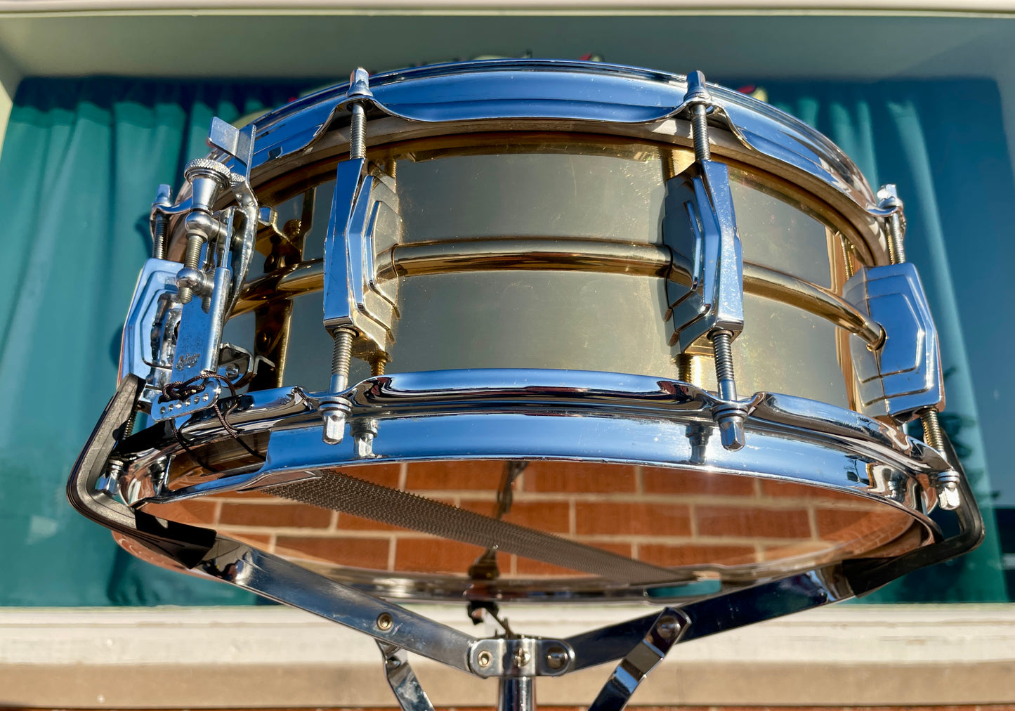 Zoro's 1960 Ludwig Super-Ludwig 5x14 Rare No. 401 Lacquered Brass Pre-Serial Supraphonic Snare Drum