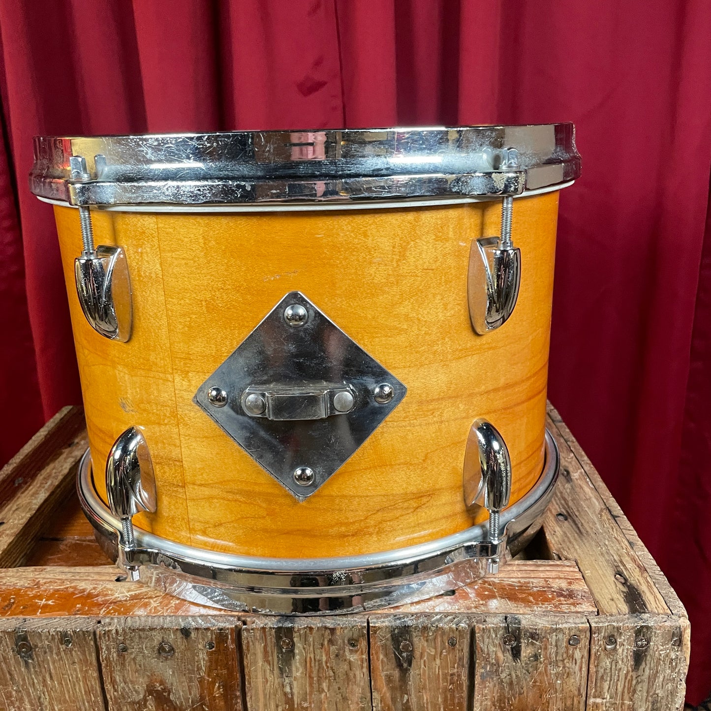 1960s Gretsch 8x12 Floor Tom Drum Natural Round Badge