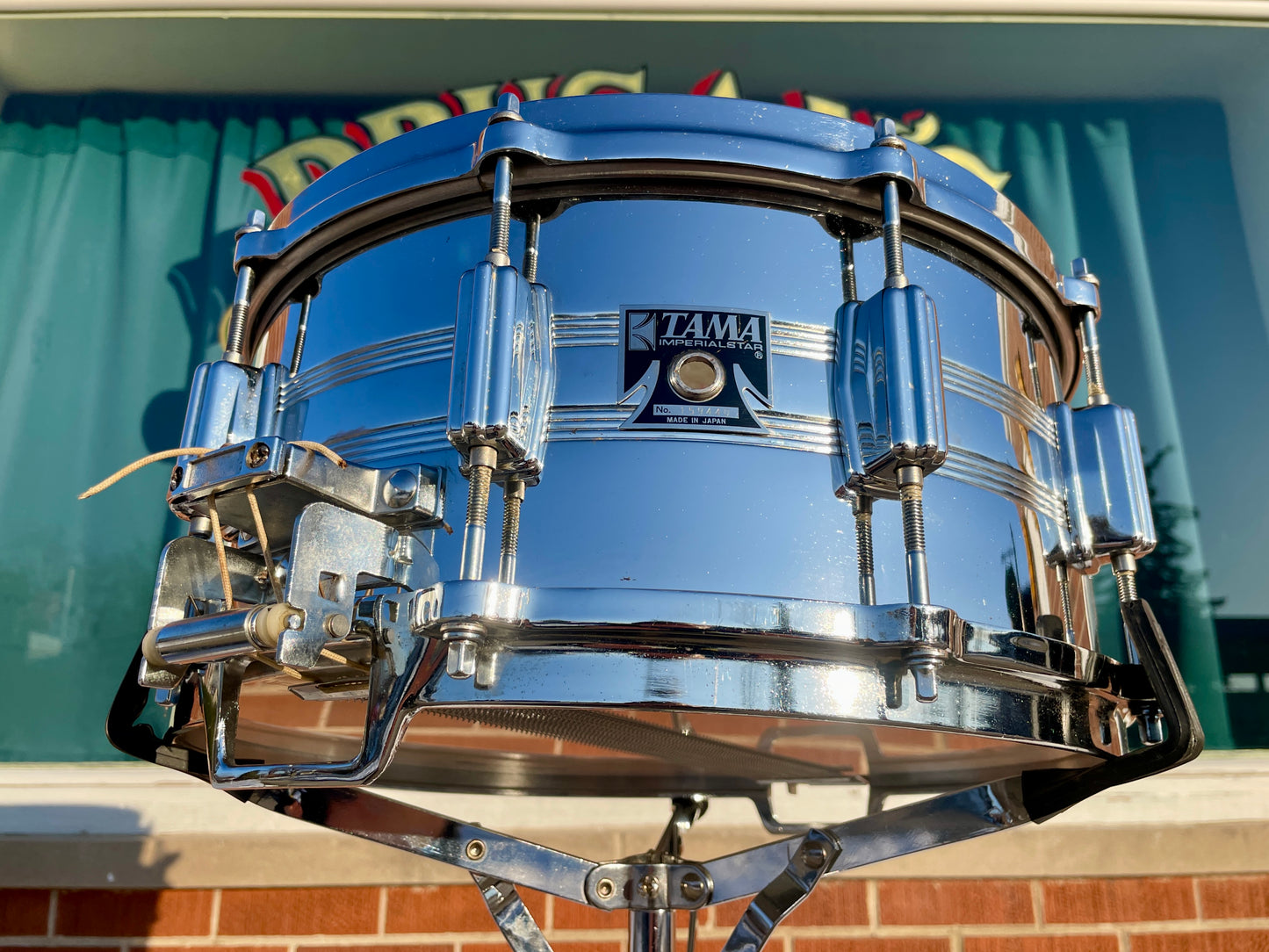 1980s Tama Imperialstar 8056 6.5x14 Mastercraft Seamless Steel Snare Drum