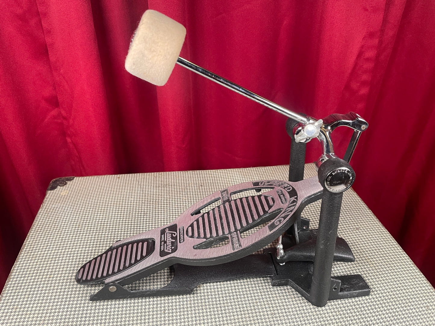 ludwig speed king double pedal Ludwig L201 Black/Silver Speed King Bass Drum Pedal 2001-2014 Made In USA