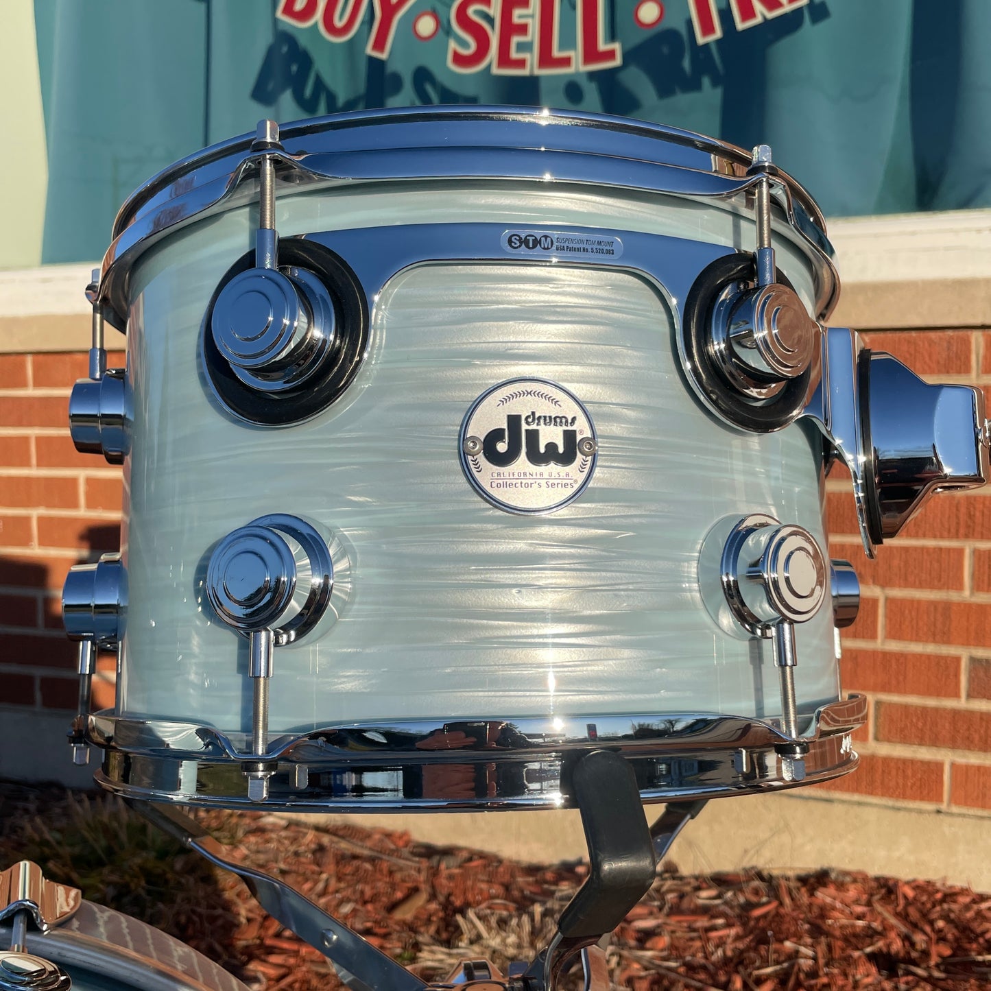 DW Collector's Series Maple/Mahogany 3-Piece Drum Set Pale Blue Oyster 12x20/8x12/14x14 Drum Workshop