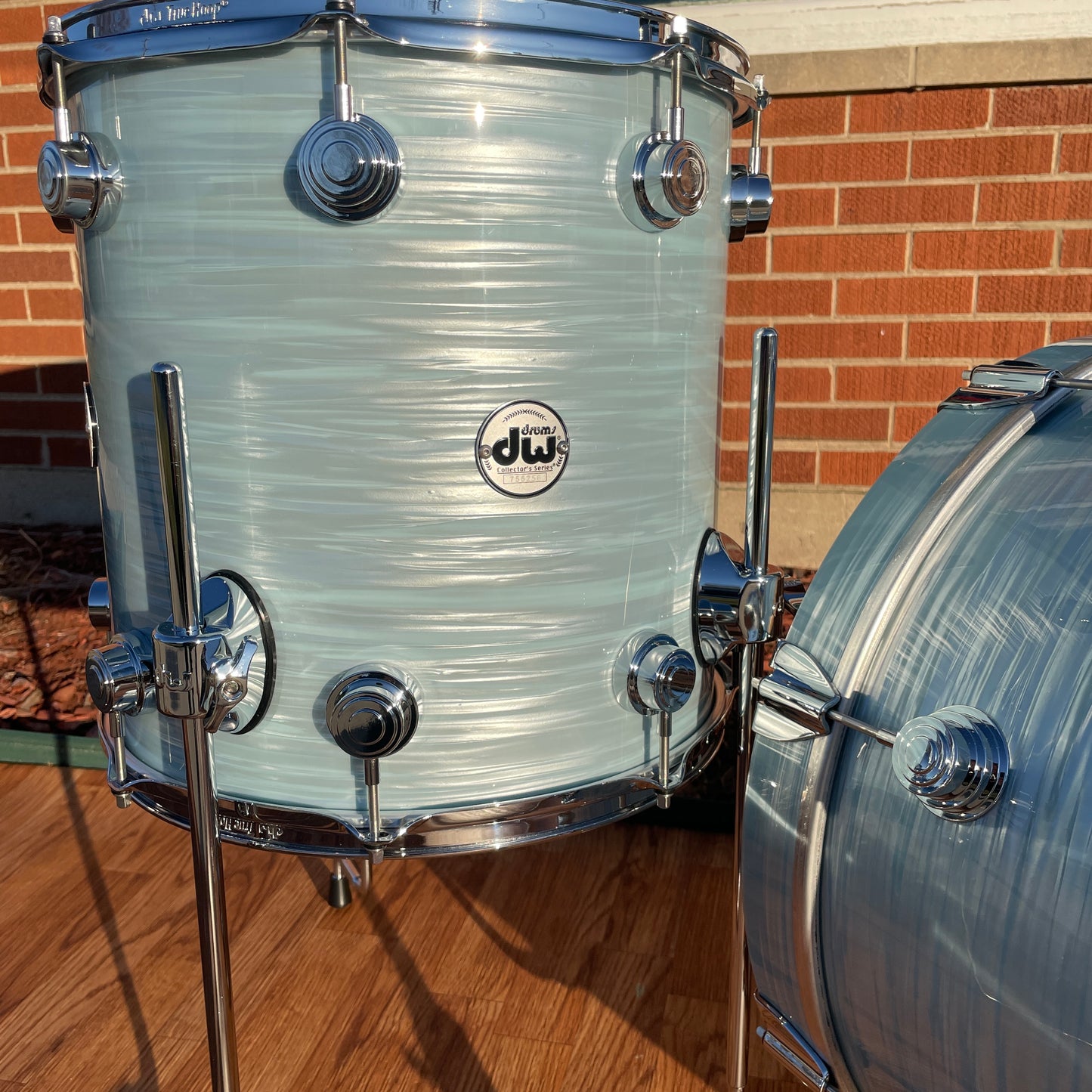 DW Collector's Series Maple/Mahogany 3-Piece Drum Set Pale Blue Oyster 12x20/8x12/14x14 Drum Workshop
