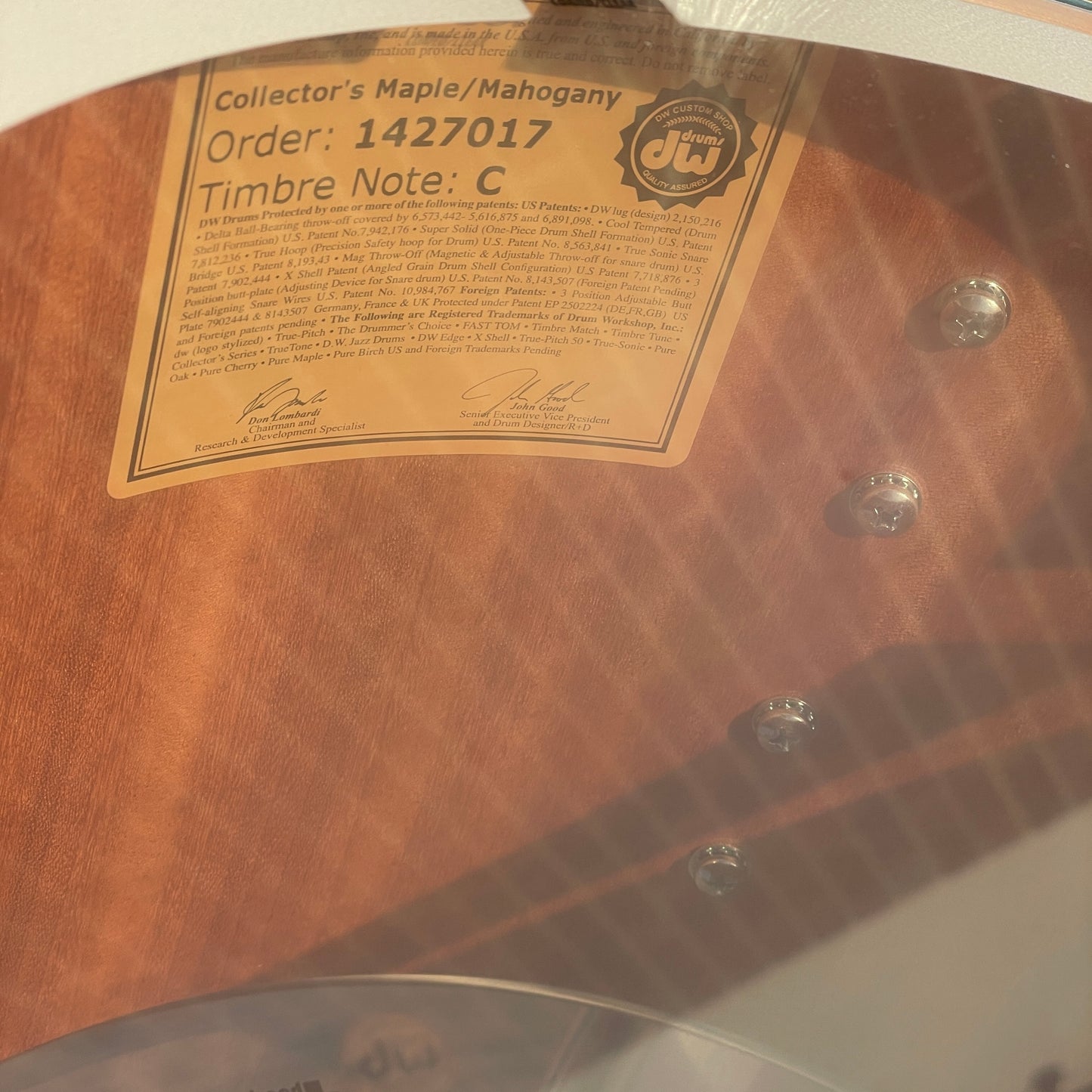 DW Collector's Series Maple/Mahogany 3-Piece Drum Set Pale Blue Oyster 12x20/8x12/14x14 Drum Workshop