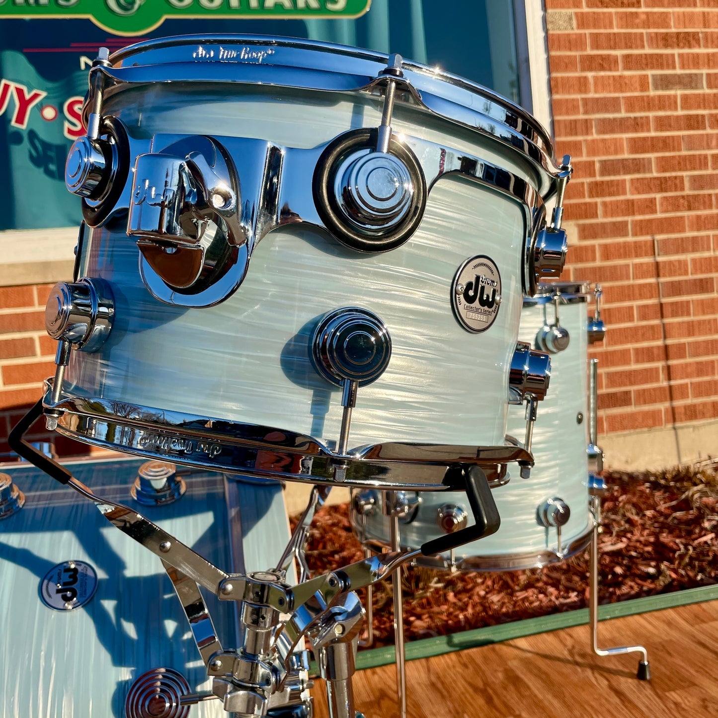 DW Collector's Series Maple/Mahogany 3-Piece Drum Set Pale Blue Oyster 12x20/8x12/14x14 Drum Workshop