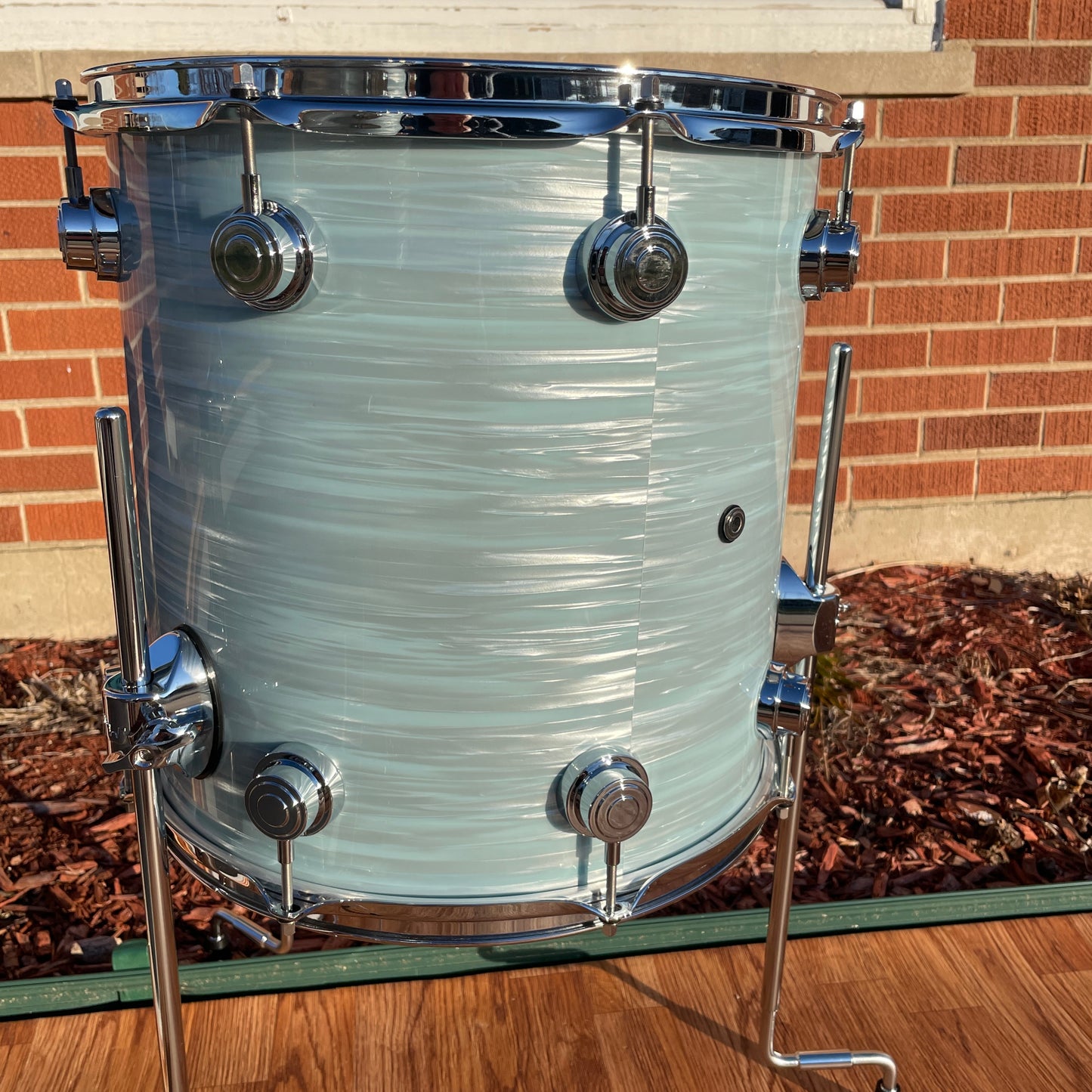 DW Collector's Series Maple/Mahogany 3-Piece Drum Set Pale Blue Oyster 12x20/8x12/14x14 Drum Workshop