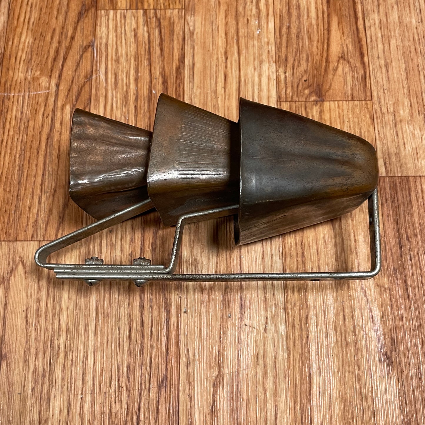 Vintage 1920s Set of 3 Tuned Cow Bells Ludwig Leedy Tri-Bell Trap Set