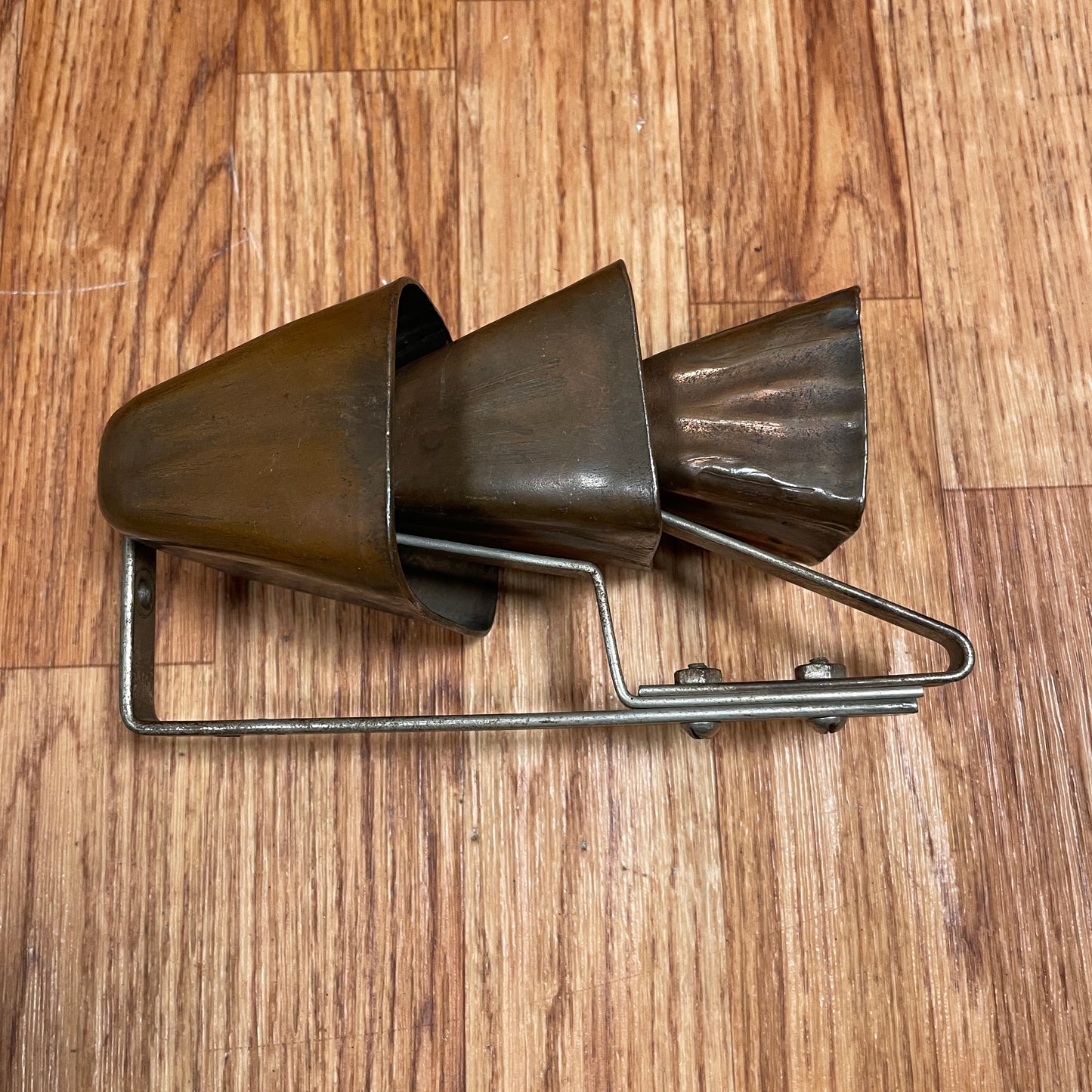 Vintage 1920s Set of 3 Tuned Cow Bells Ludwig Leedy Tri-Bell Trap Set