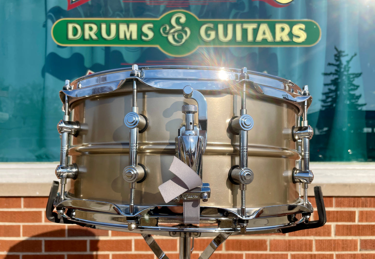 2010s Gretsch 6.5x14 Steve Ferrone Aluminum Signature Snare Drum Satin Titanium