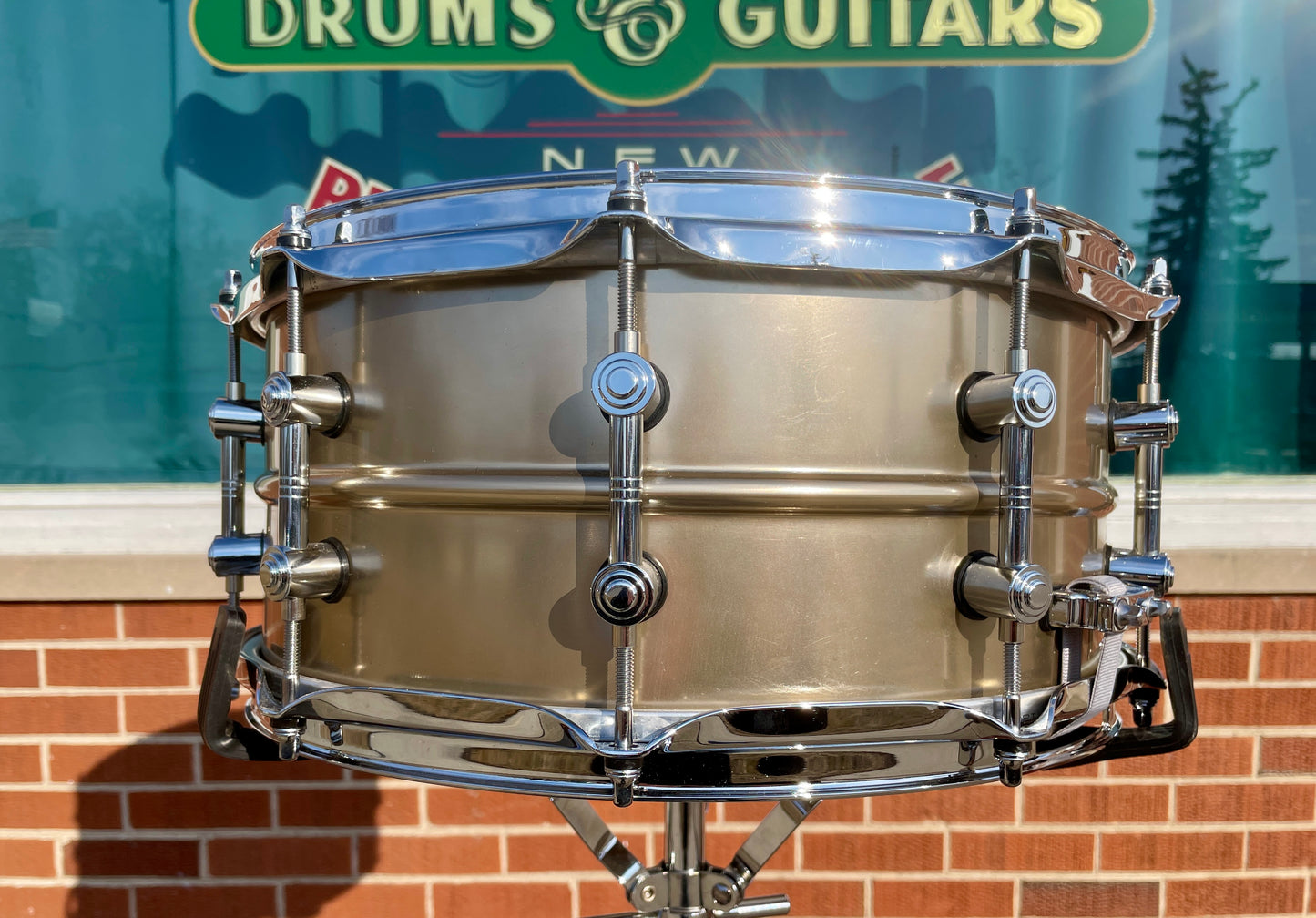 2010s Gretsch 6.5x14 Steve Ferrone Aluminum Signature Snare Drum Satin Titanium