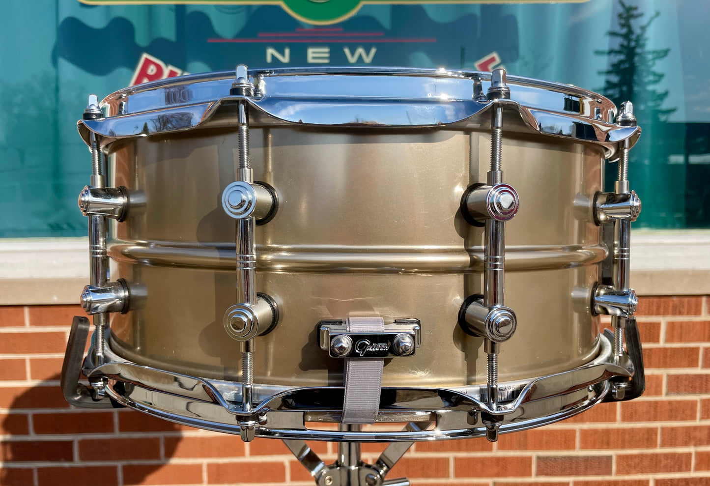 2010s Gretsch 6.5x14 Steve Ferrone Aluminum Signature Snare Drum Satin Titanium