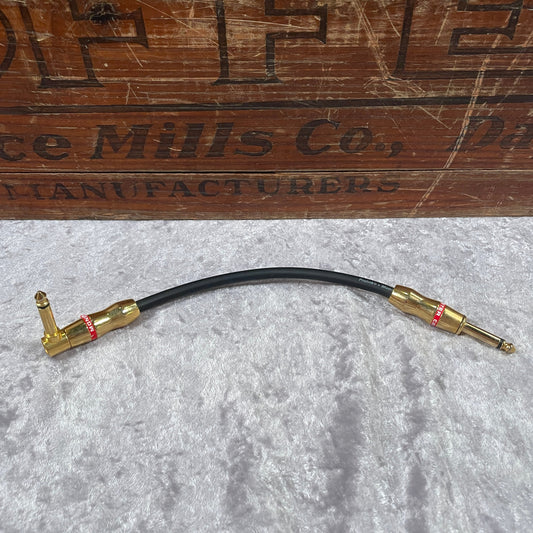 Monster Prolink Rock Instrument Patch Cable - 8 Inch Straight to Right Angle