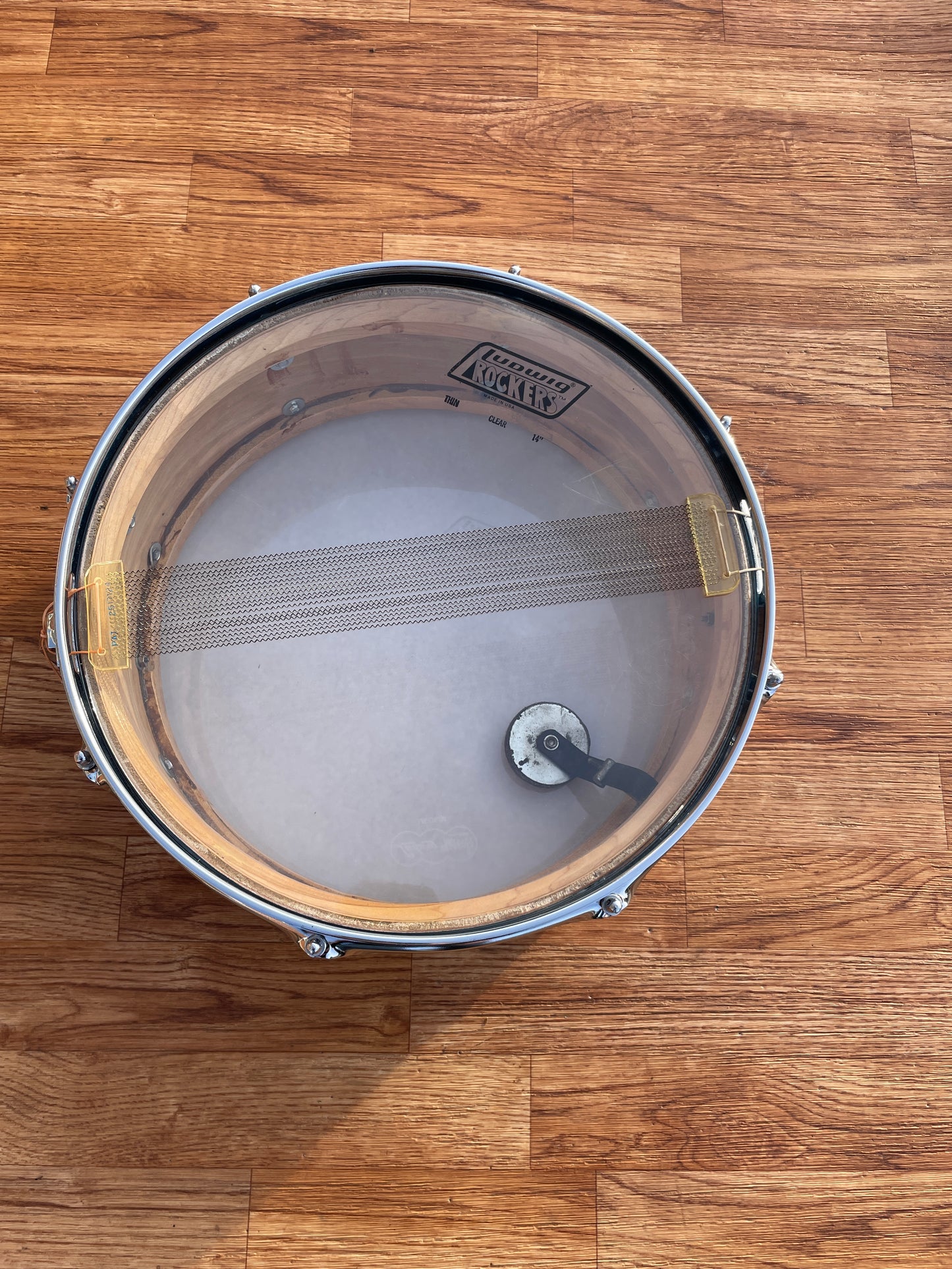 1970s Ludwig 5x14 Jazz Festival No. 908P Snare Drum Blue Sparkle