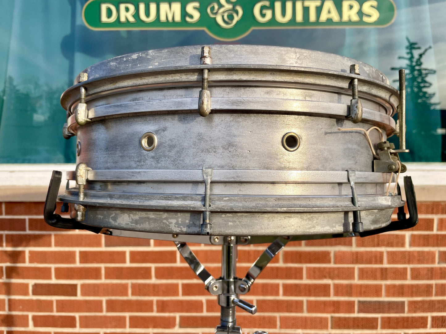 1920s Slingerland Eugene Geisler Cast Aluminum 4.5x14 Snare Drum