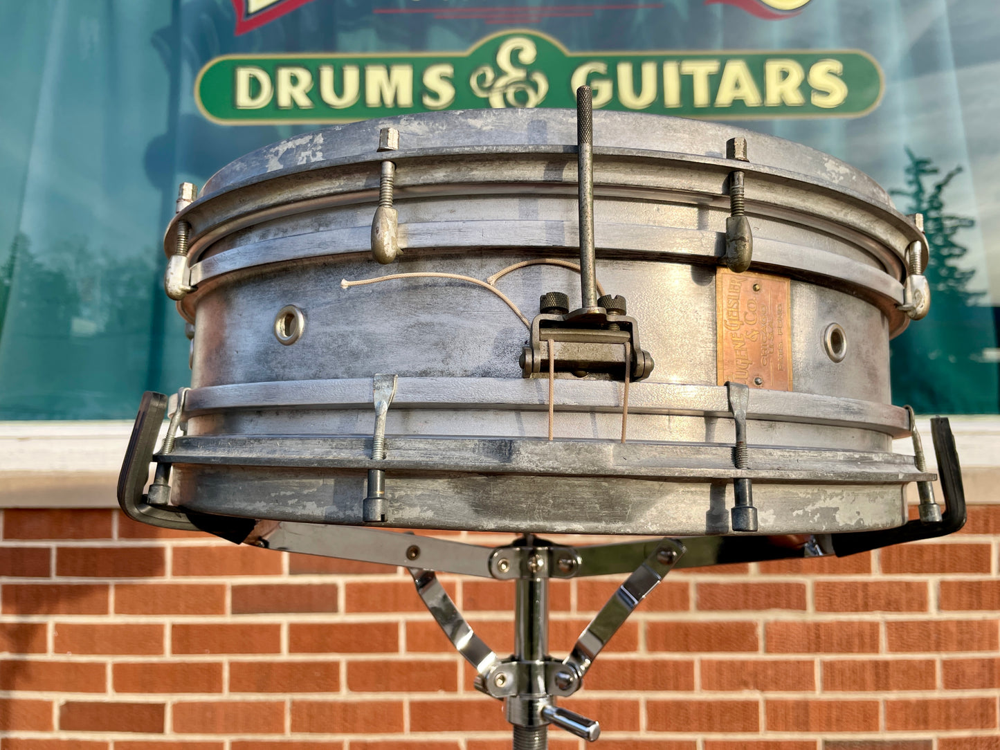 1920s Slingerland Eugene Geisler Cast Aluminum 4.5x14 Snare Drum