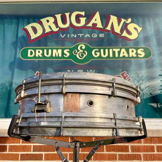 1920s Slingerland Eugene Geisler Cast Aluminum 4.5x14 Snare Drum