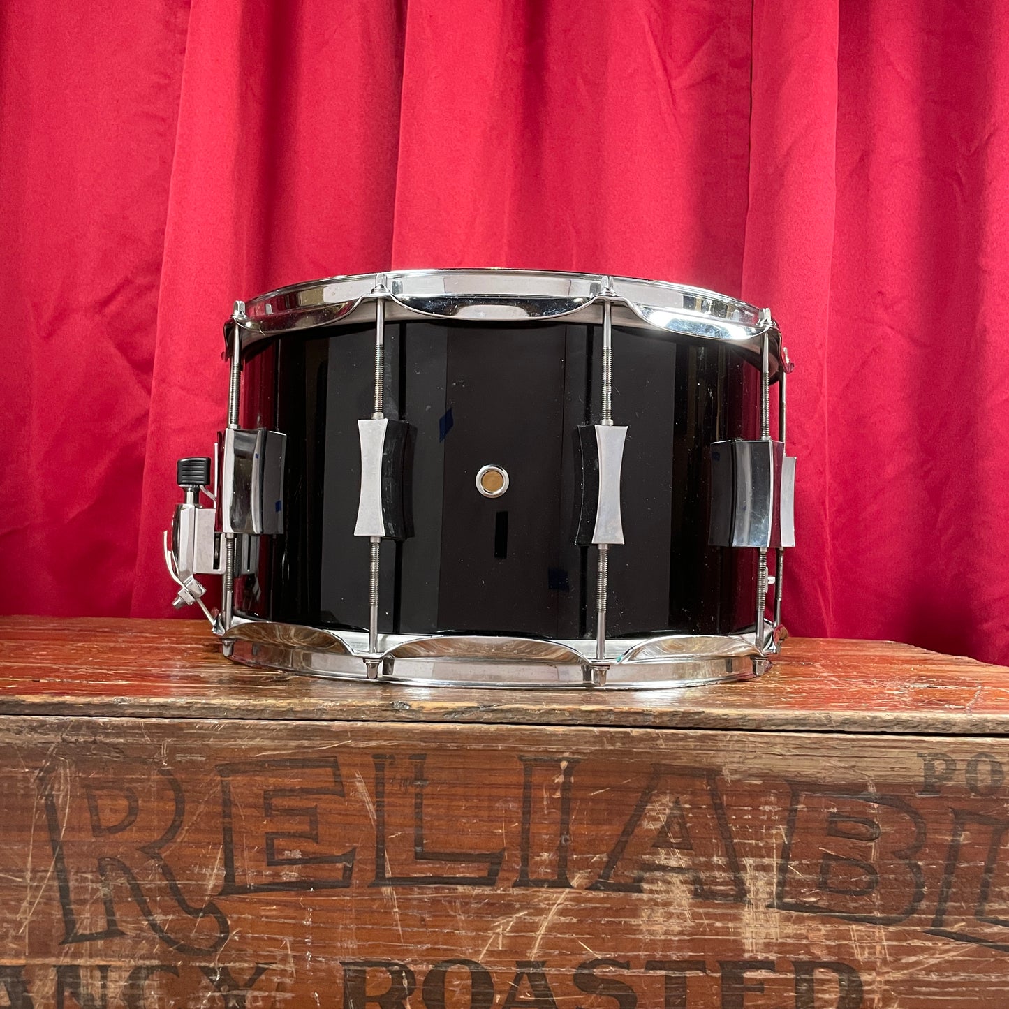 Pork Pie 8X14 Maple/Oak Snare Drum High Gloss Black 2011
