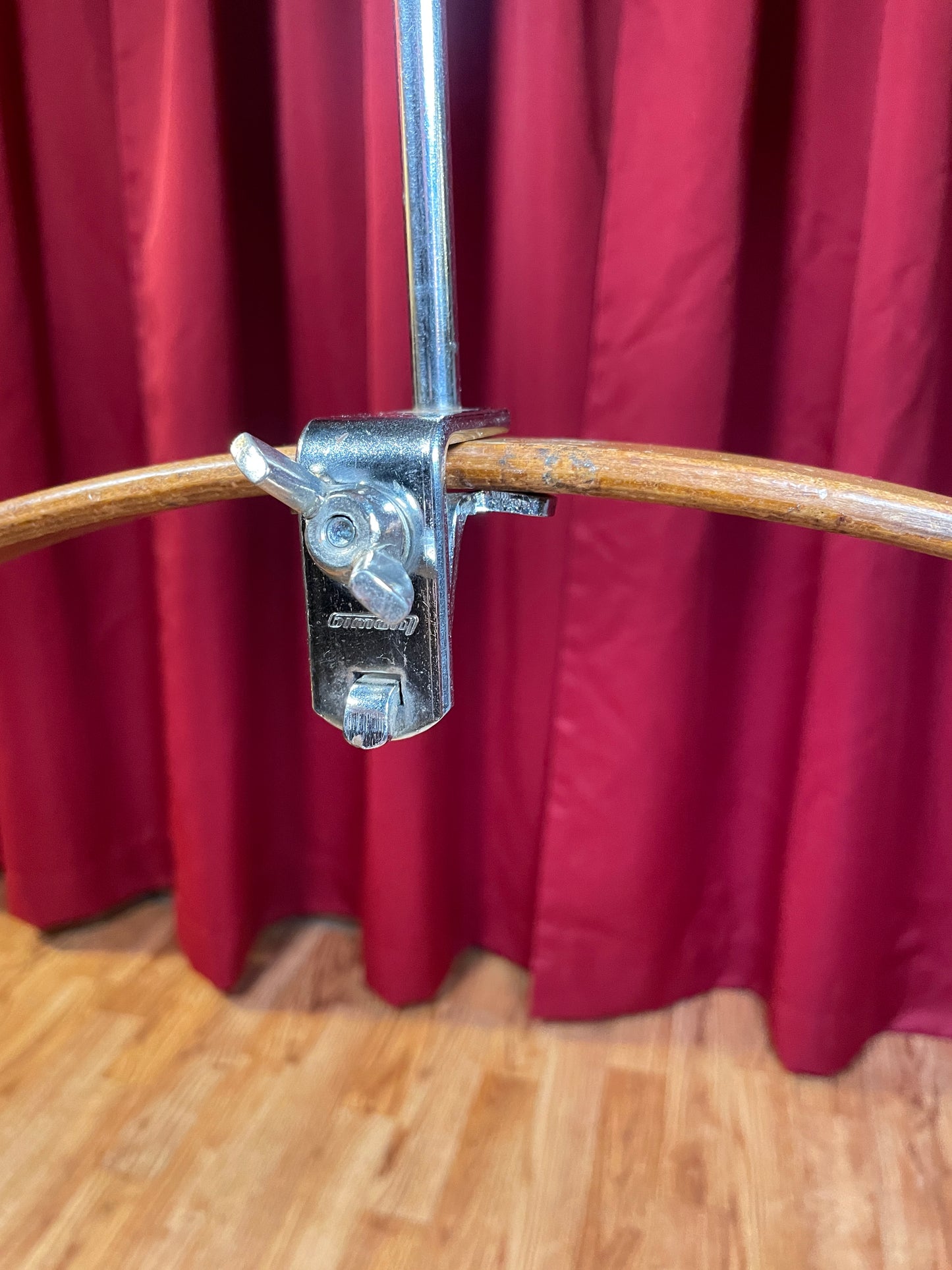 1960s Ludwig 4" Golden Tone No. 128 Cow Bell w/ Cowbell Holder No. 133 Script Logo