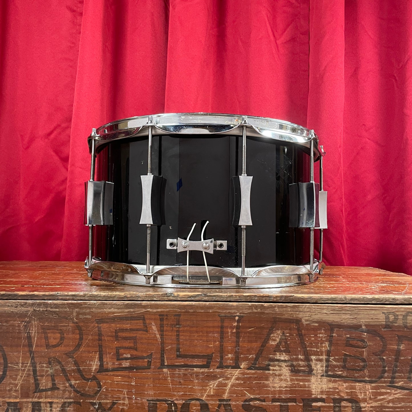 Pork Pie 8X14 Maple/Oak Snare Drum High Gloss Black 2011